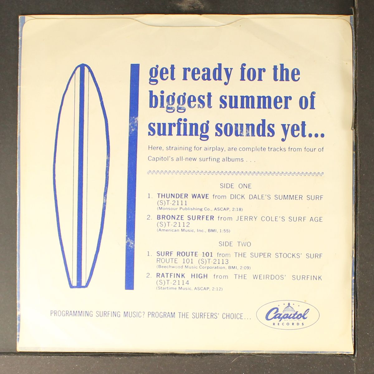 the big surfing sounds are on capitol by DICK DALE & OTHERS