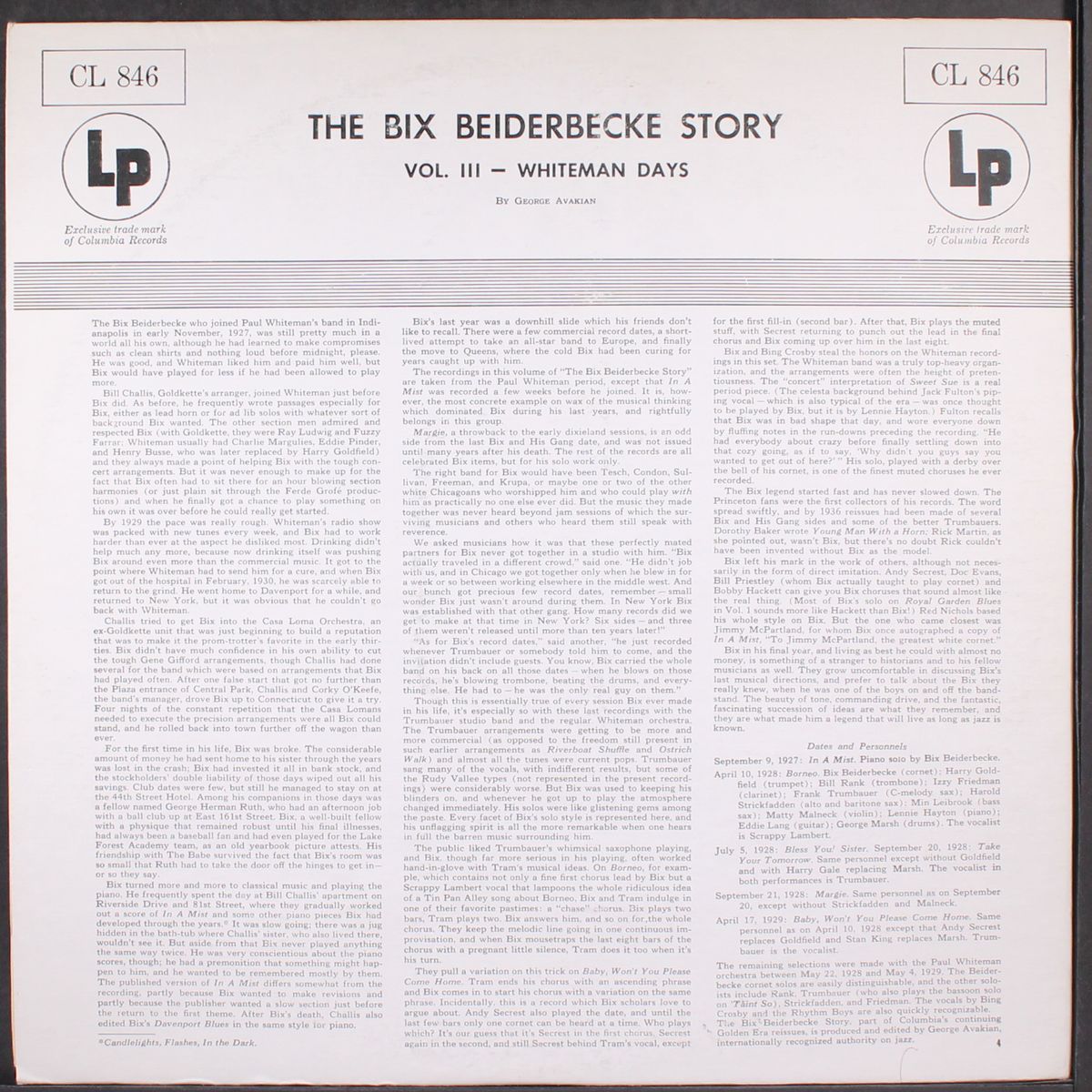 story, vol. 3; whiteman days by BIX BEIDERBECKE