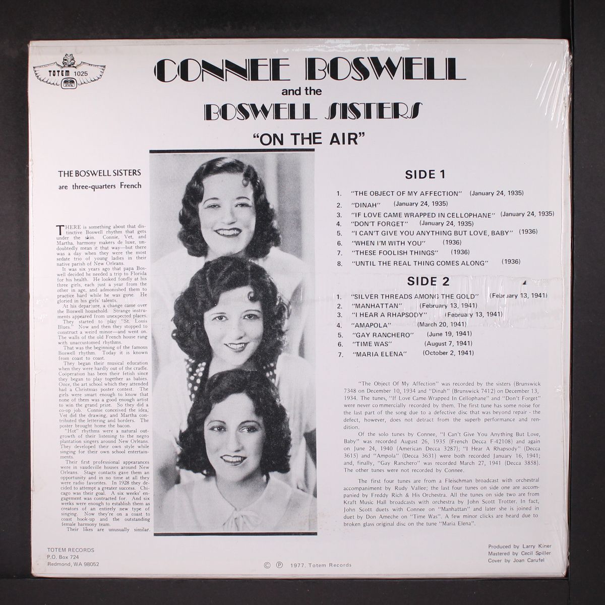 on the air by CONNEE BOSWELL & SISTERS