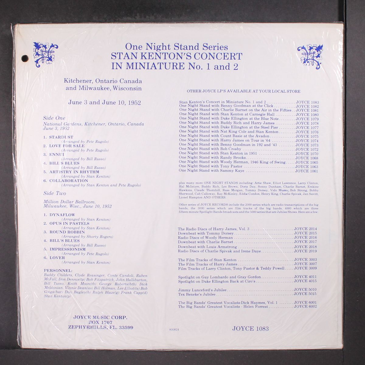 one night stand, concert in miniature no. 1 & 2 by STAN KENTON