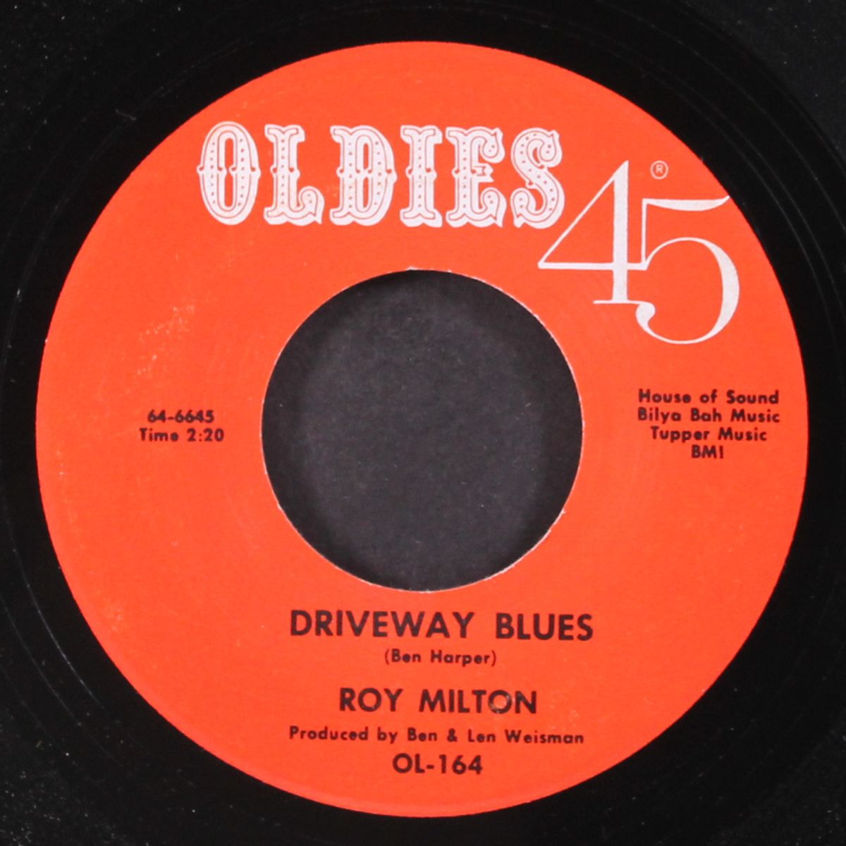 driveway blues / i'm forgettin' about you by ROY MILTON