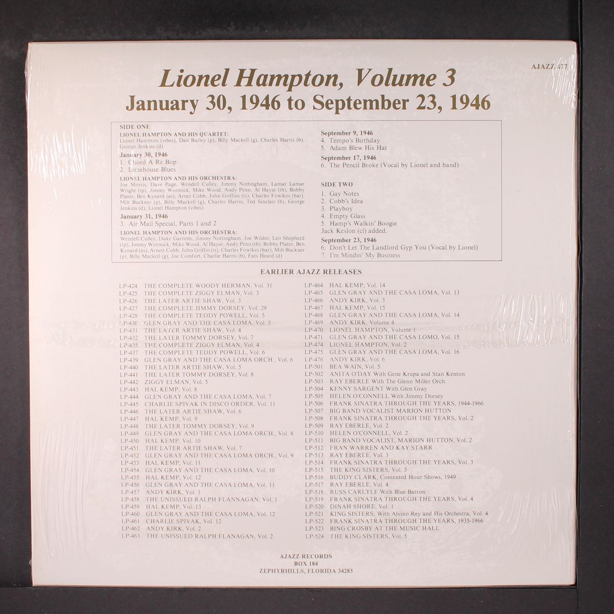 volume 3, 1946 by LIONEL HAMPTON