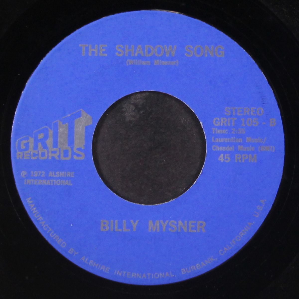 on the front porch / the shadow song by BILLY MYSNER
