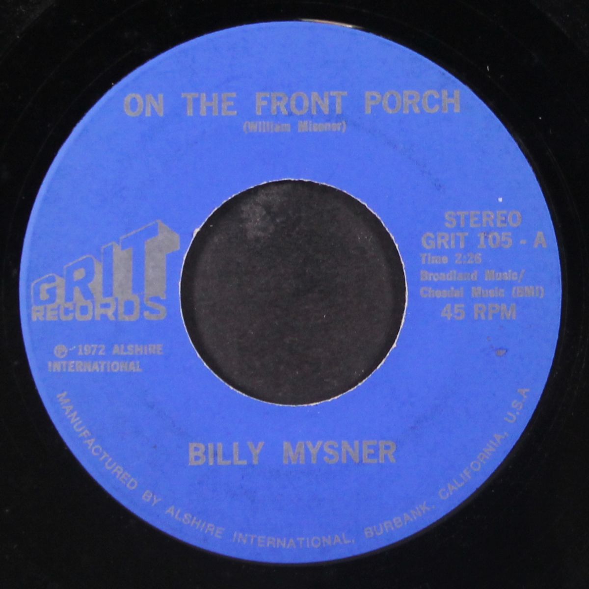 on the front porch / the shadow song by BILLY MYSNER