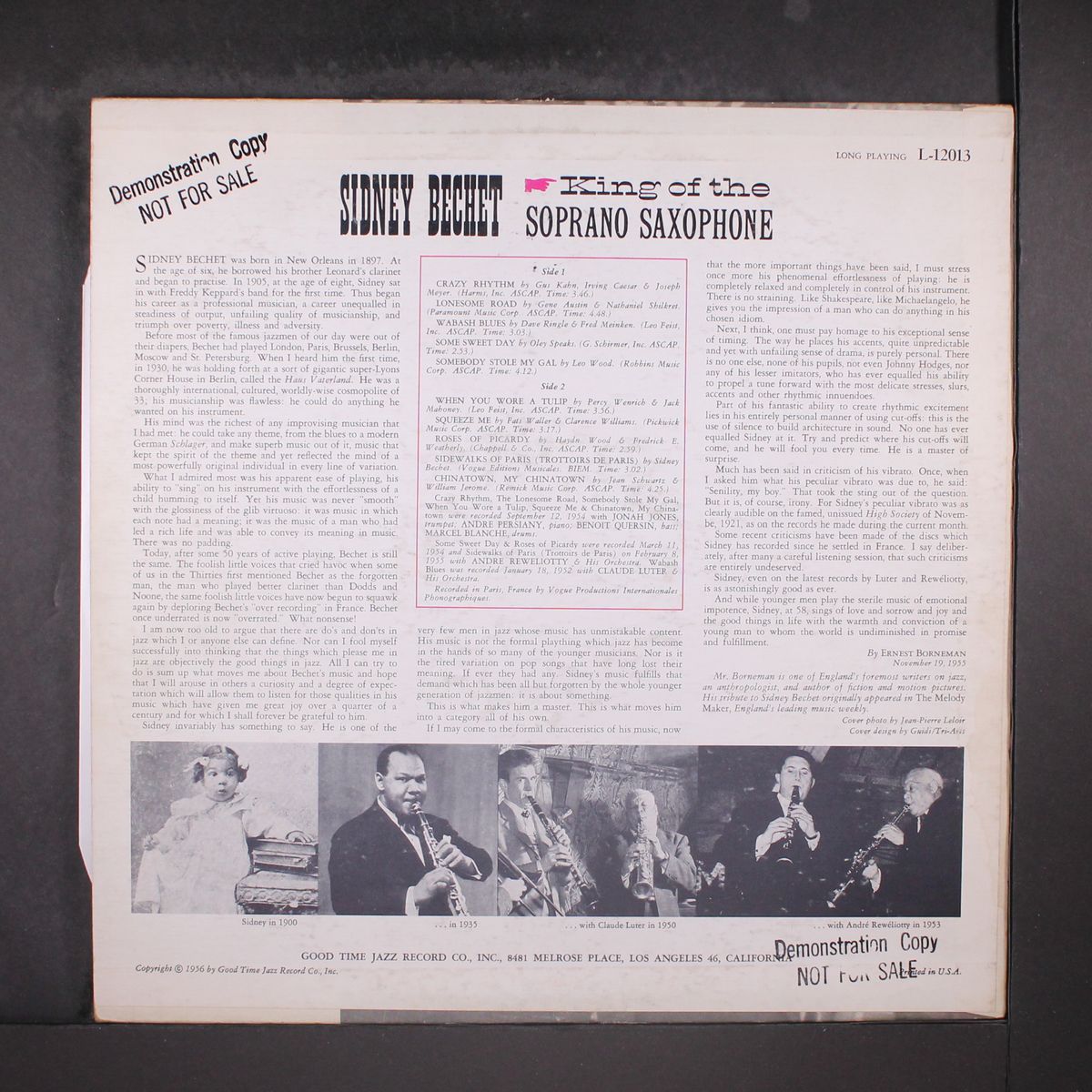 king of the soprano saxophone by SIDNEY BECHET