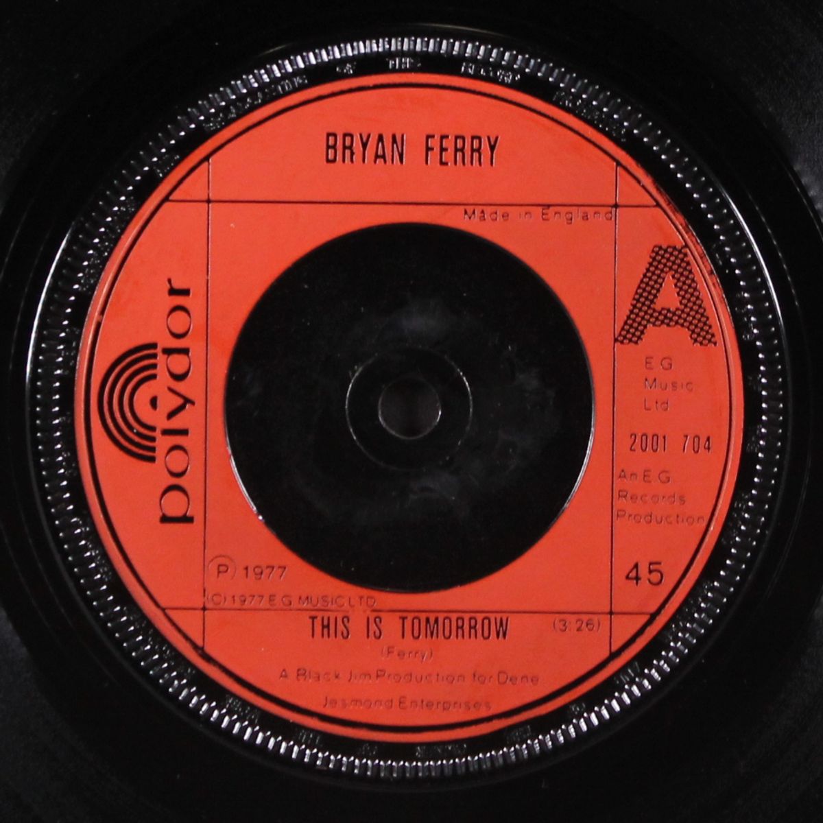 this is tomorrow by BRYAN FERRY