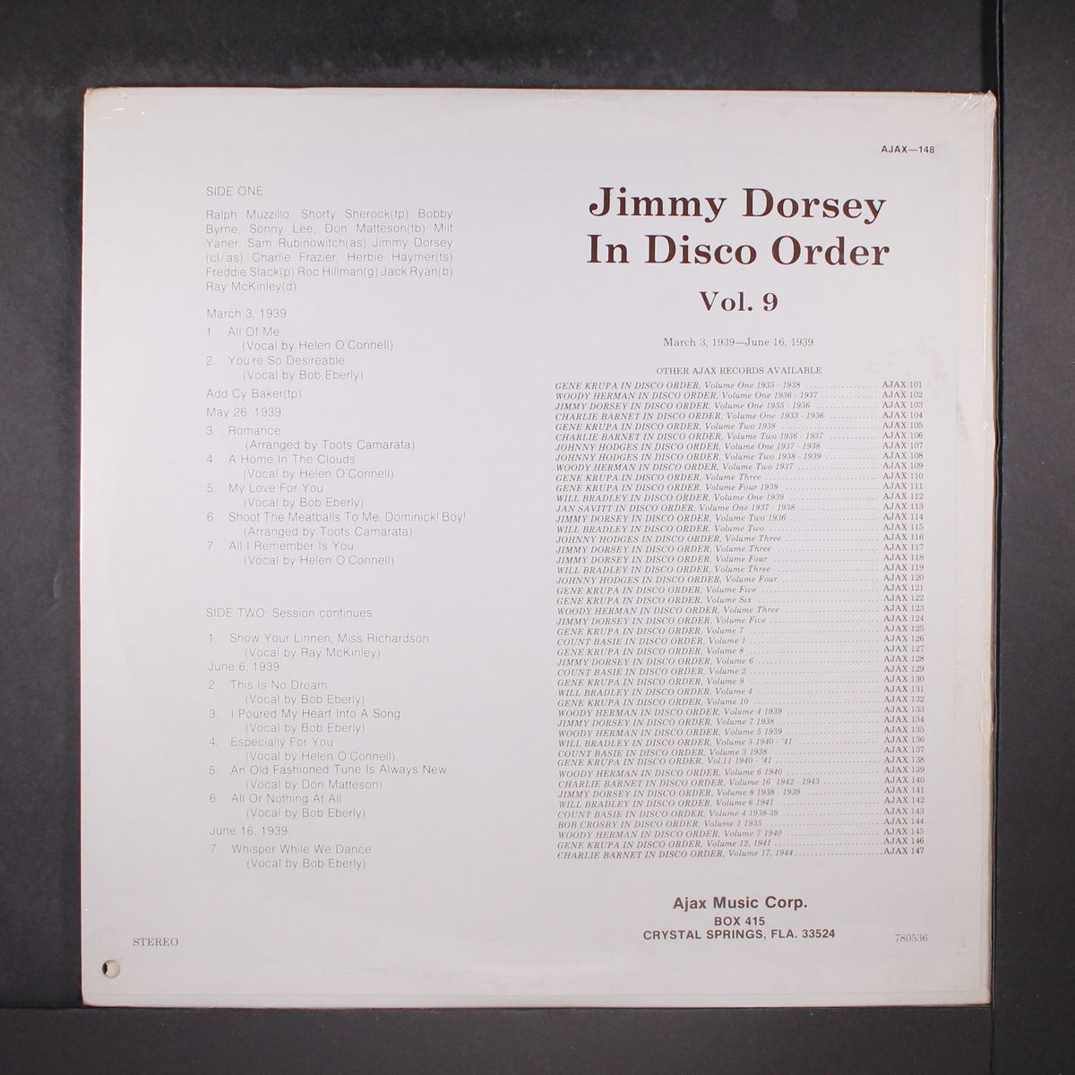 in disco order, vol. 9 by JIMMY DORSEY