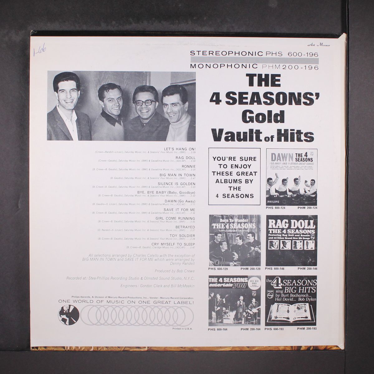 gold vault of hits by FOUR SEASONS