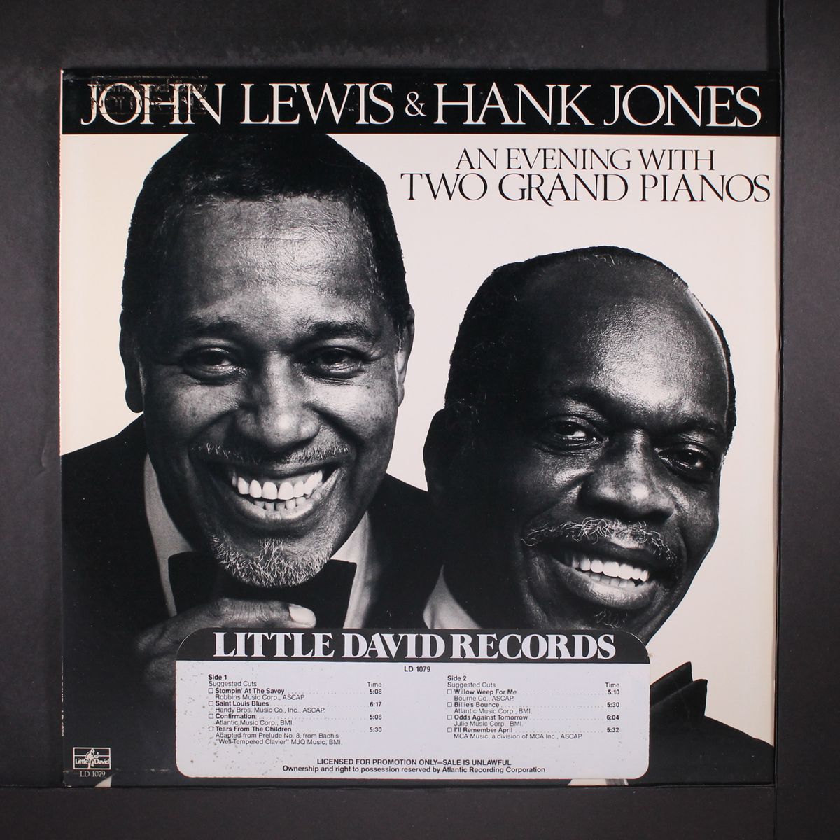 an evening with two grand pianos by JOHN LEWIS & HANK JONES