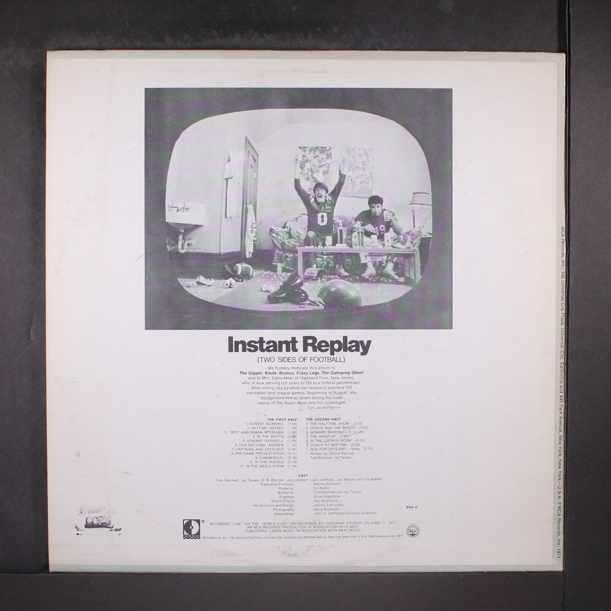 instant replay (two sides of football) by TOM PATCHETT & JAY TARSES