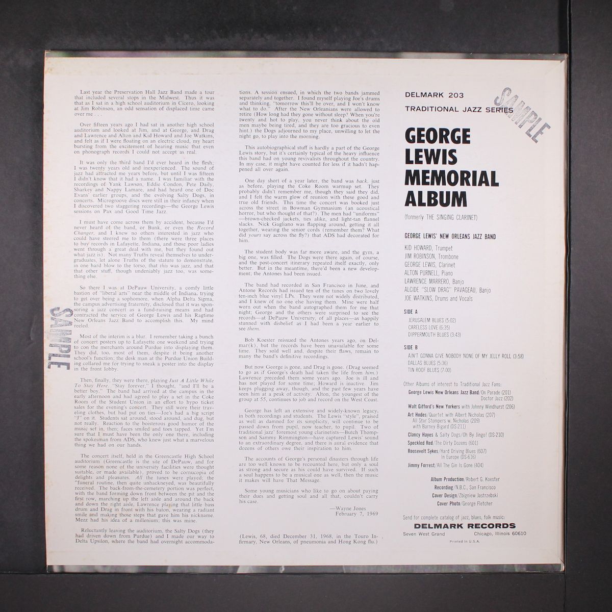 memorial album by GEORGE LEWIS