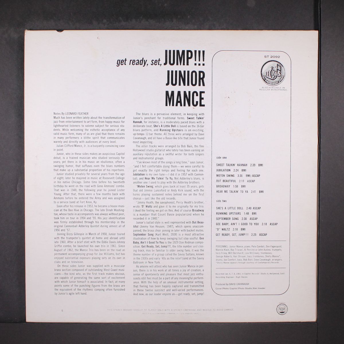 get ready, set, jump! by JUNIOR MANCE