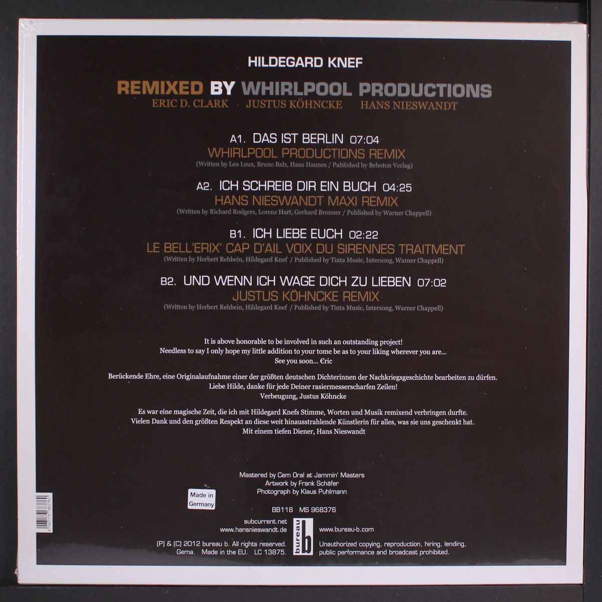 remixed by whirlpool productions by HILDEGARD KNEF