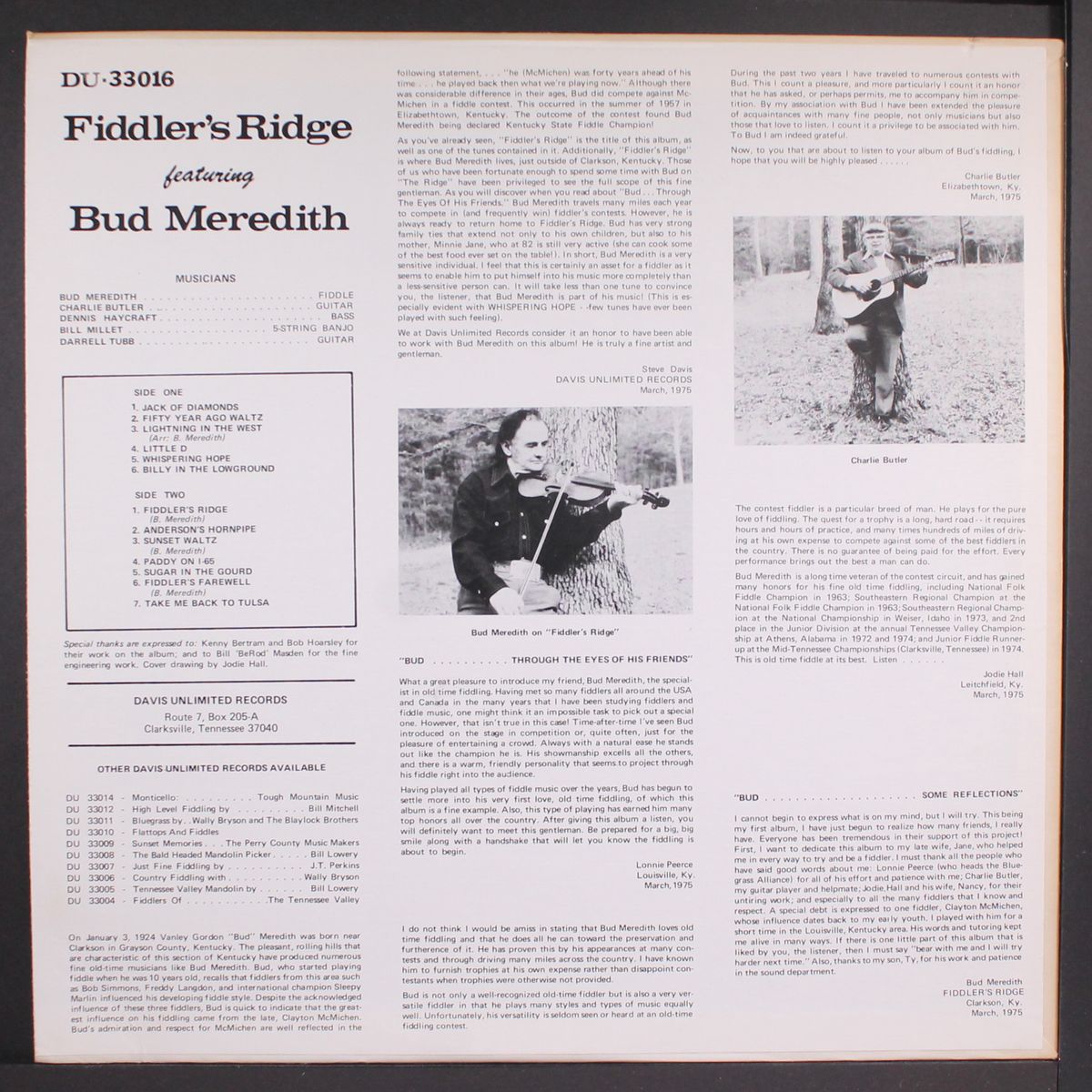 fiddler's ridge by BUD MEREDITH