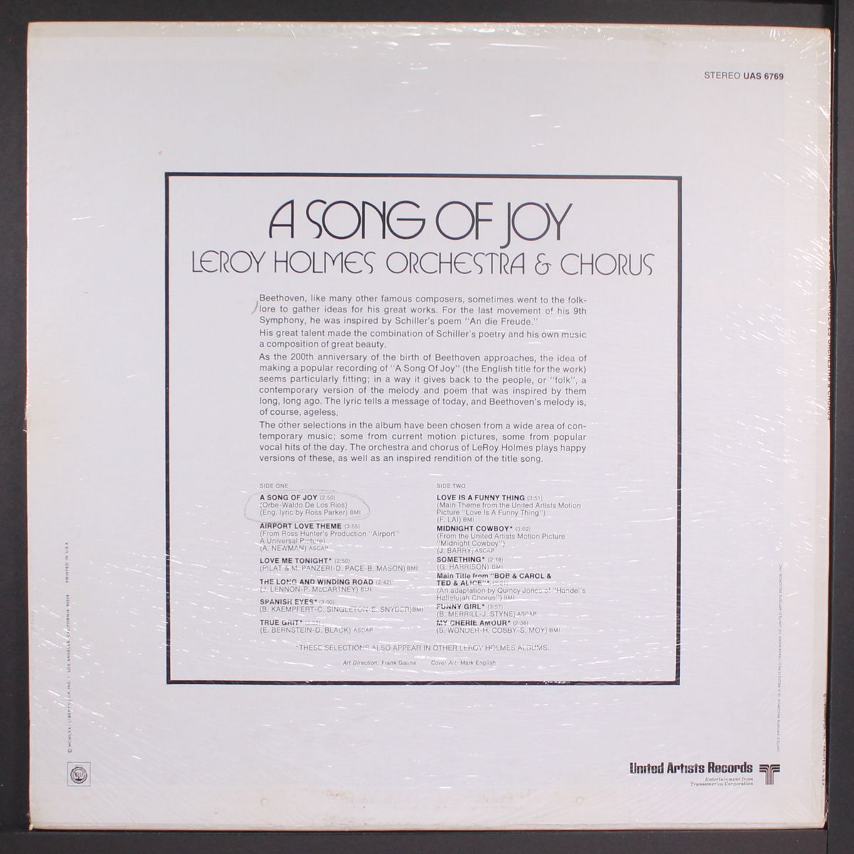 a song of joy by LEROY HOLMES