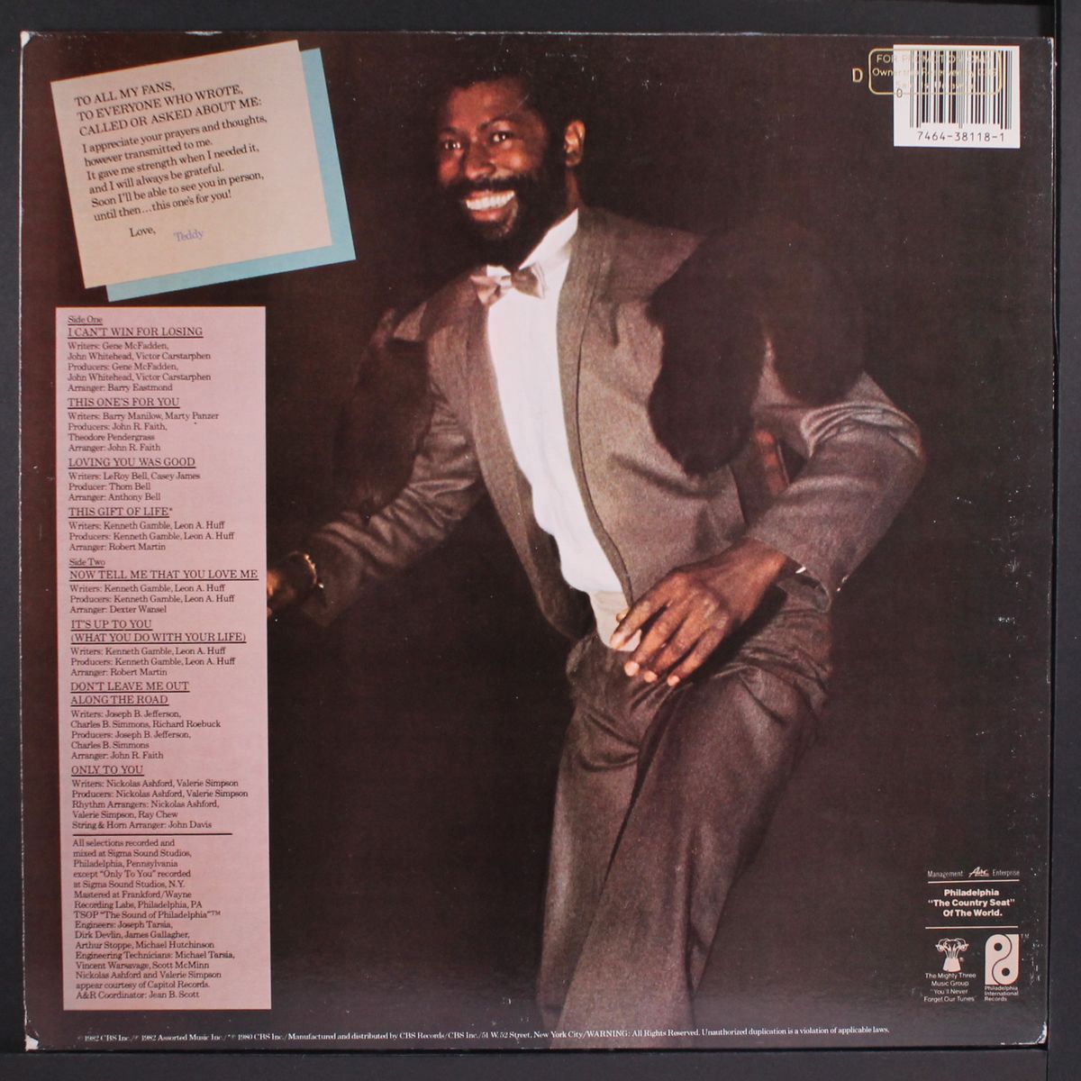 this one's for you by TEDDY PENDERGRASS