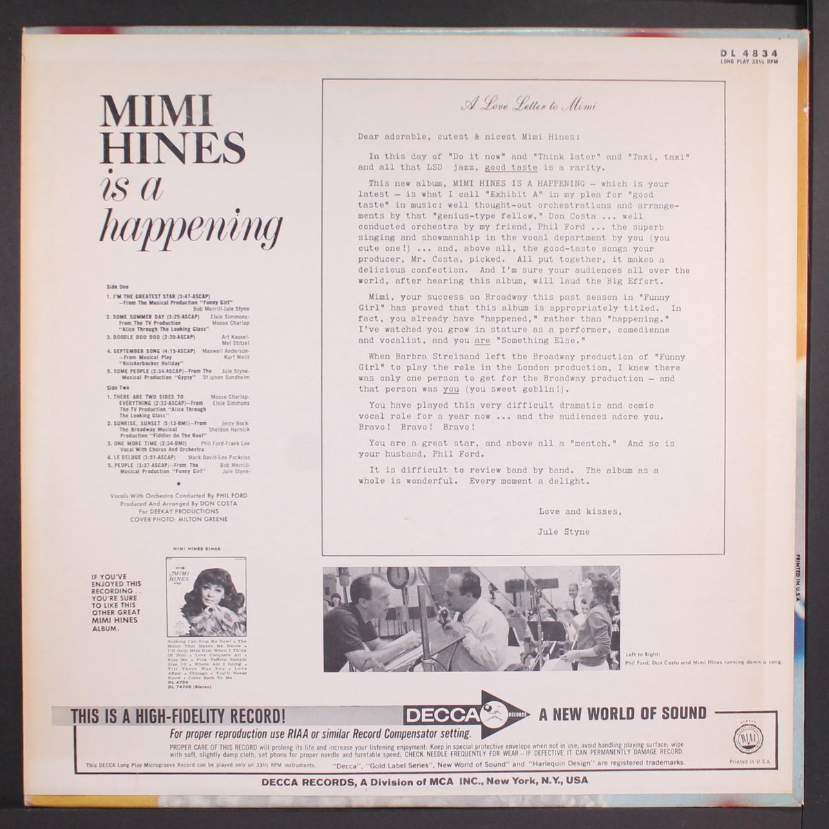 is a happening by MIMI HINES