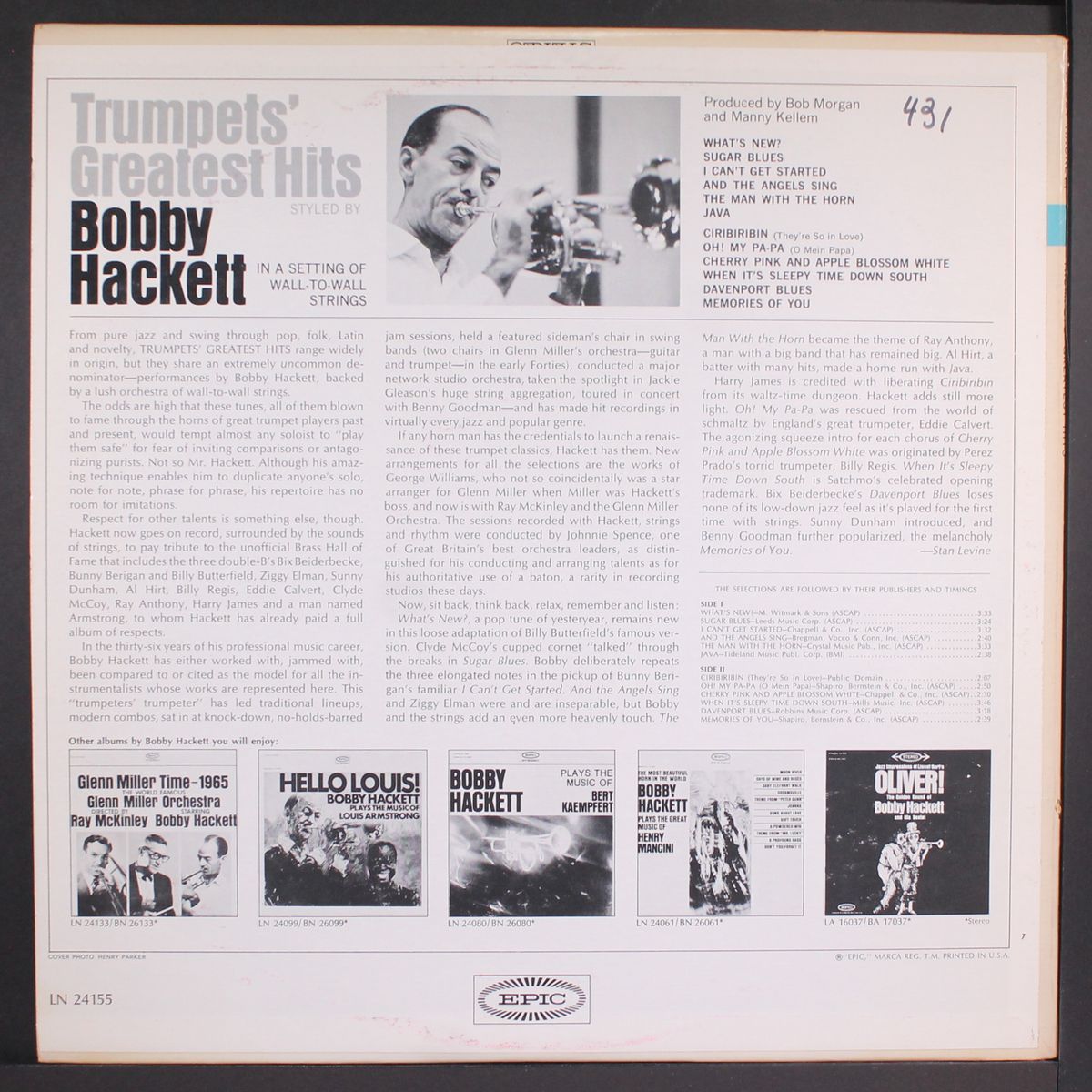 trumpet's greatest hits by BOBBY HACKETT