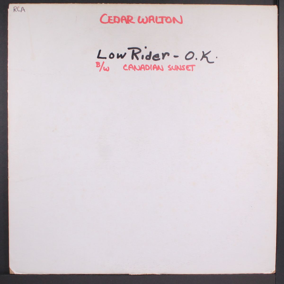 canadian sunset / low rider by CEDAR WALTON
