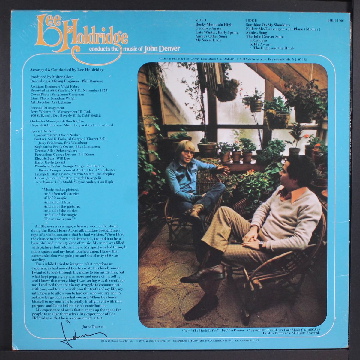 conducts the music of john denver by LEE HOLDRIDGE