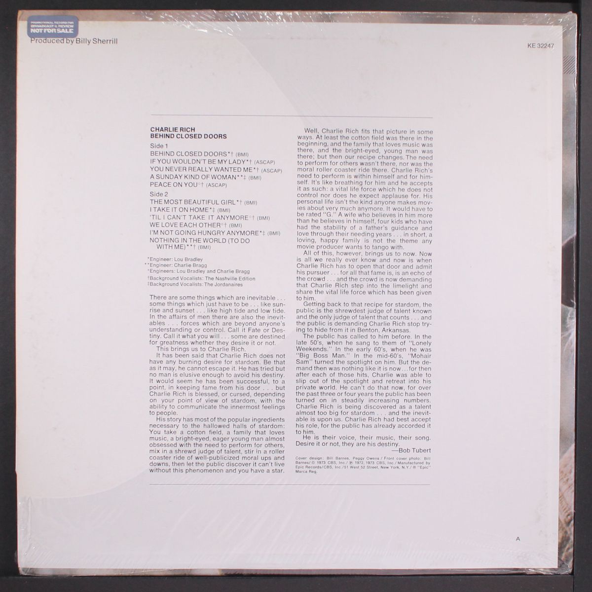 behind closed doors by CHARLIE RICH