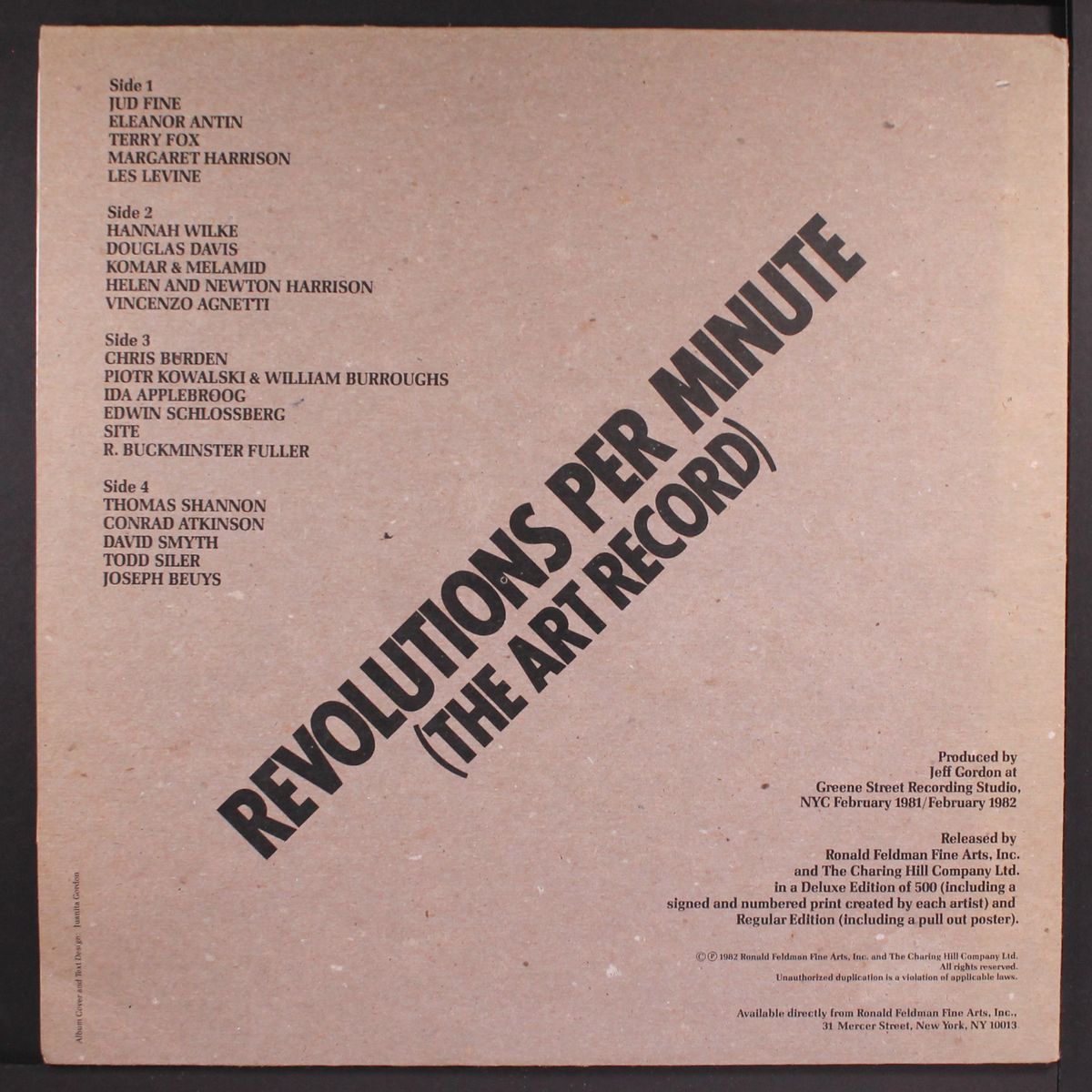 revolutions per minute (the art record) by VARIOUS