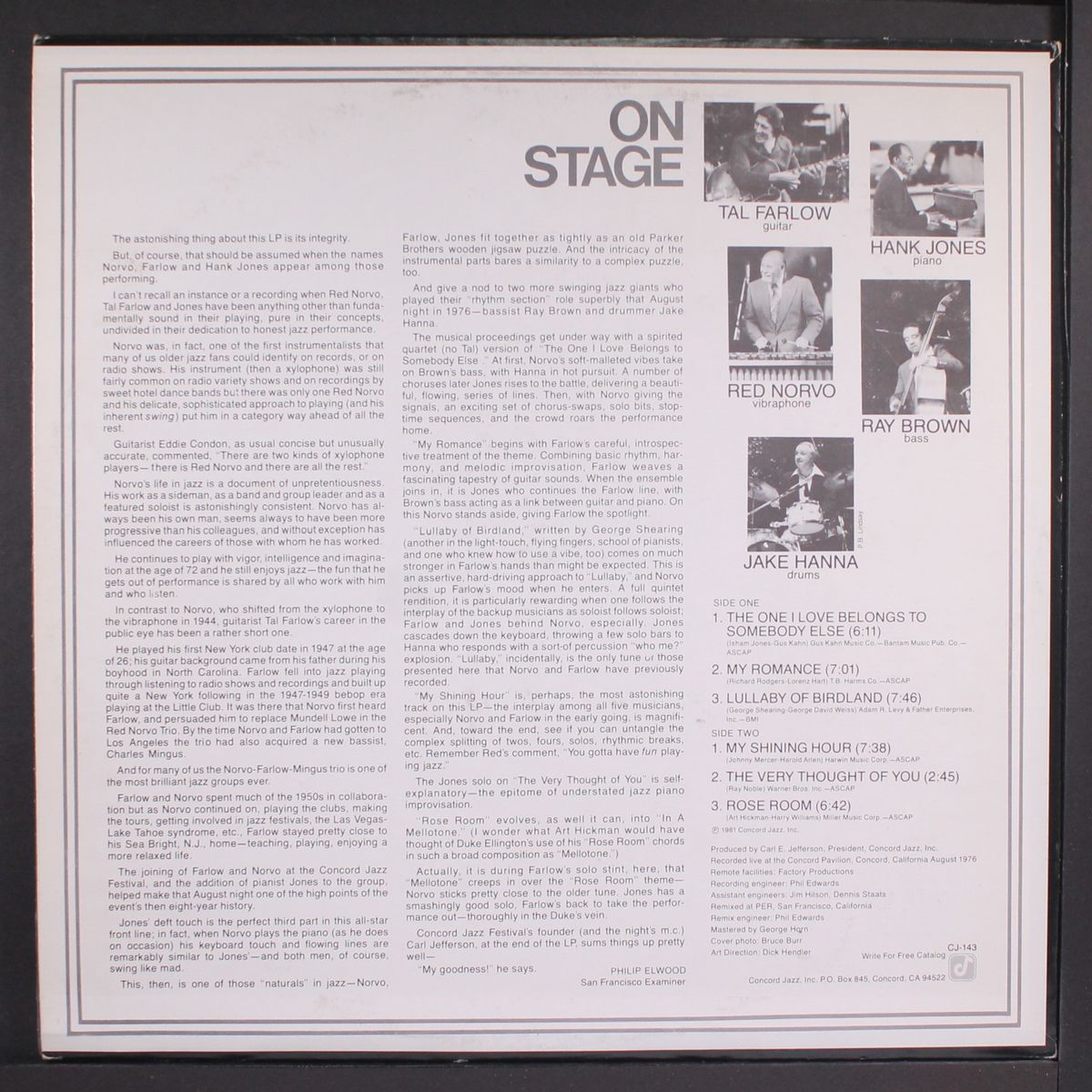 on stage by TAL FARLOW