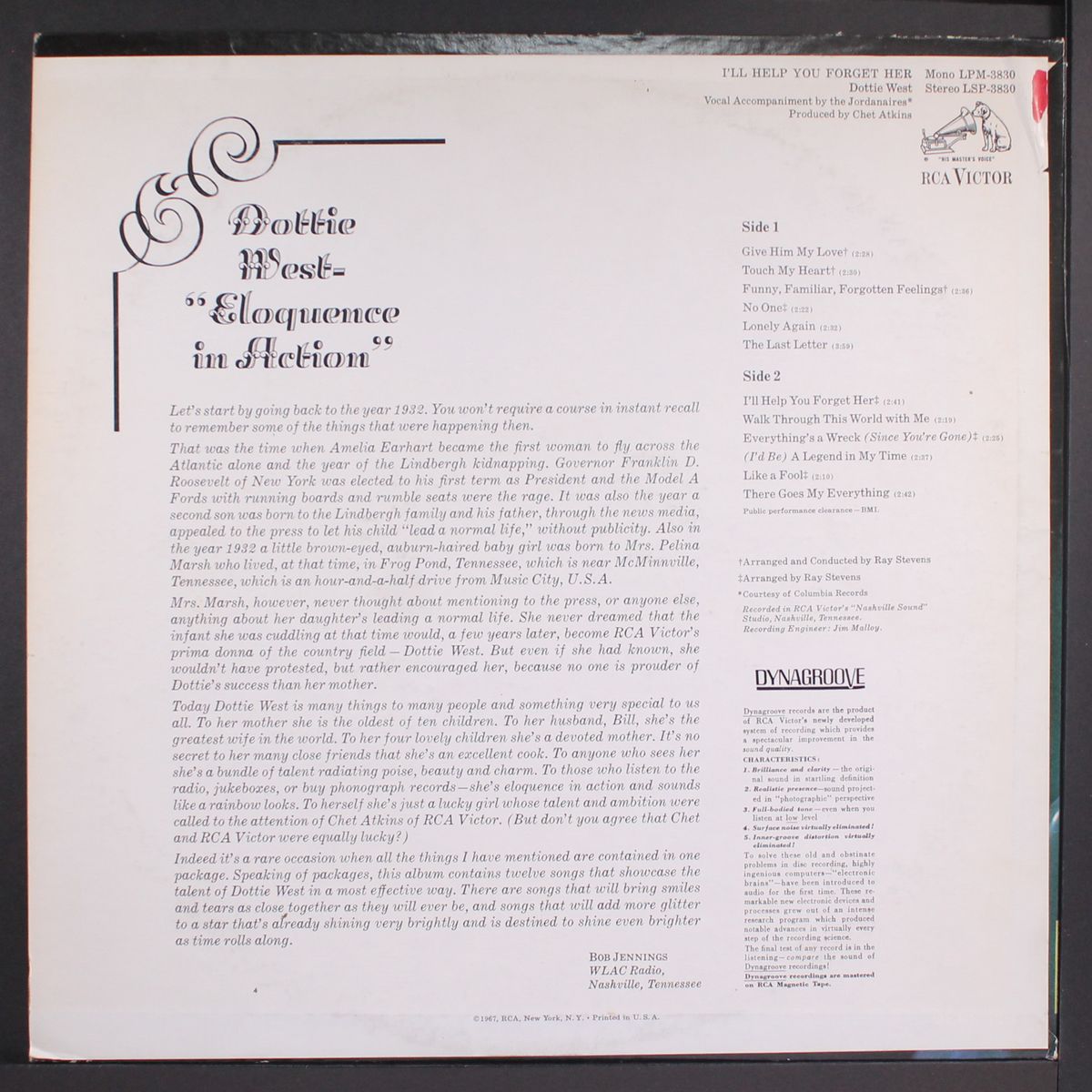 i'll help you forget her by DOTTIE WEST