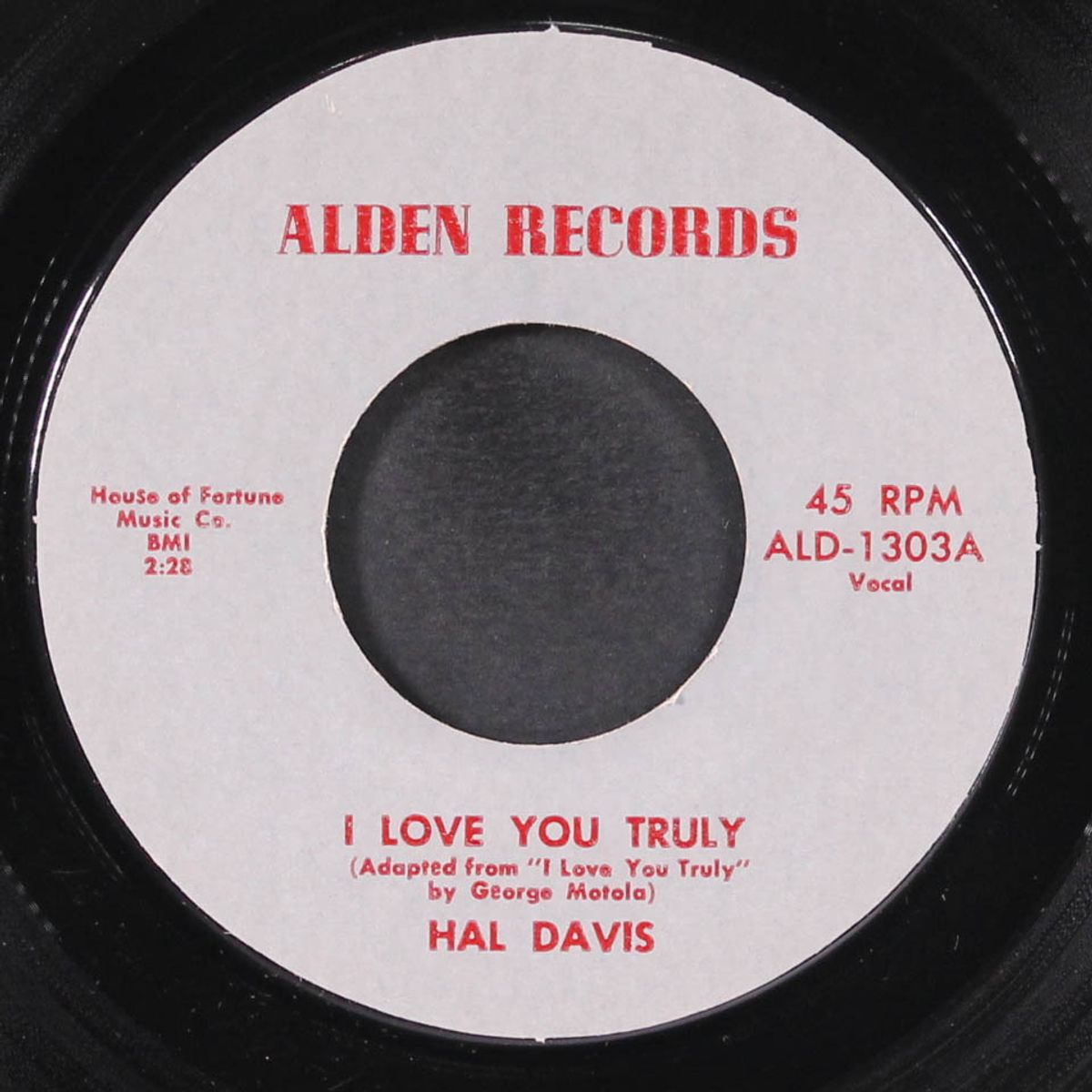 i love you truly / king of lovers by HAL DAVIS