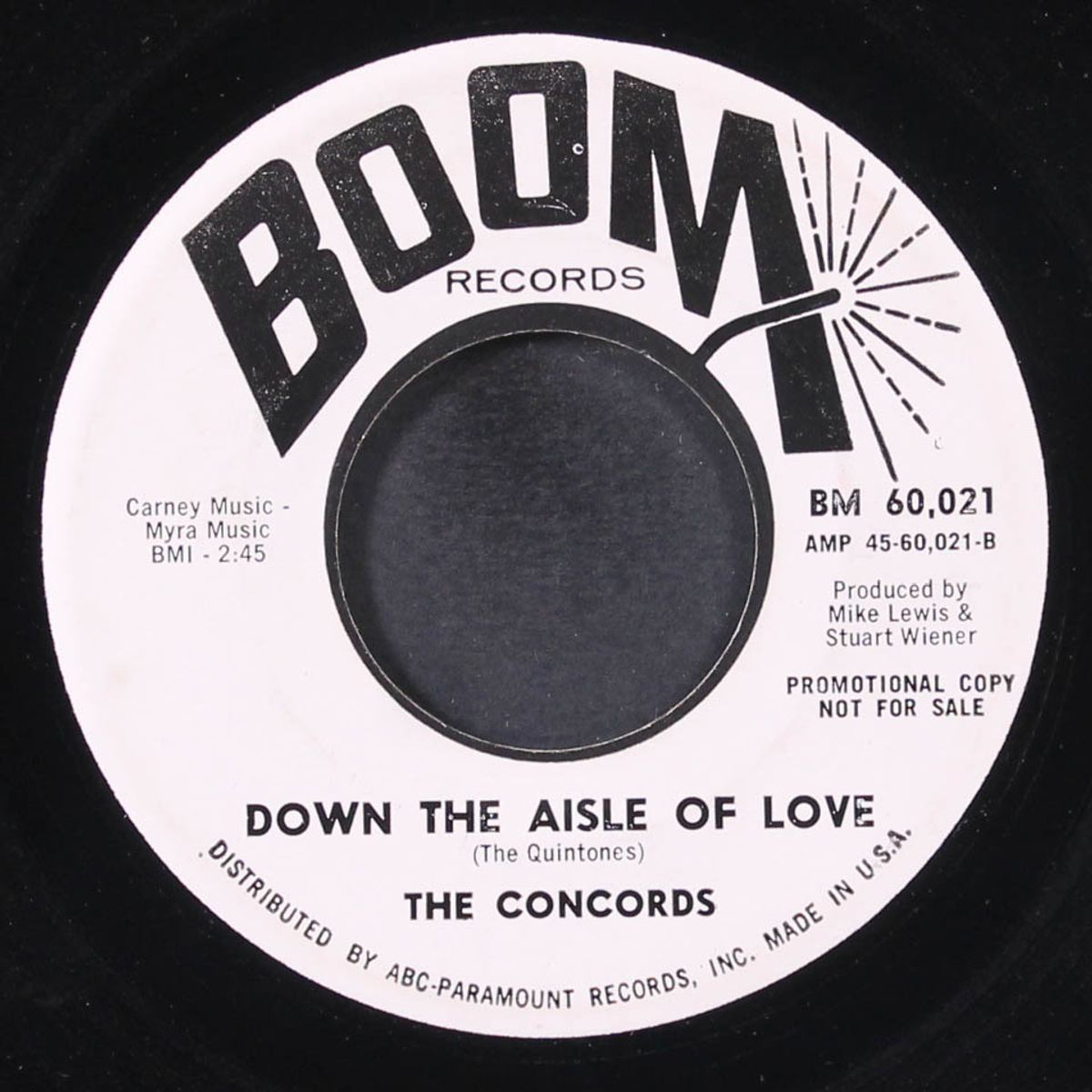 down the aisle of love / i feel a love comin on by CONCORDS