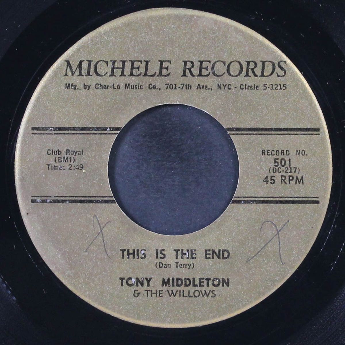 this is the end / don't push, don't pull, don't shove by TONY MIDDLETON & WILLOWS