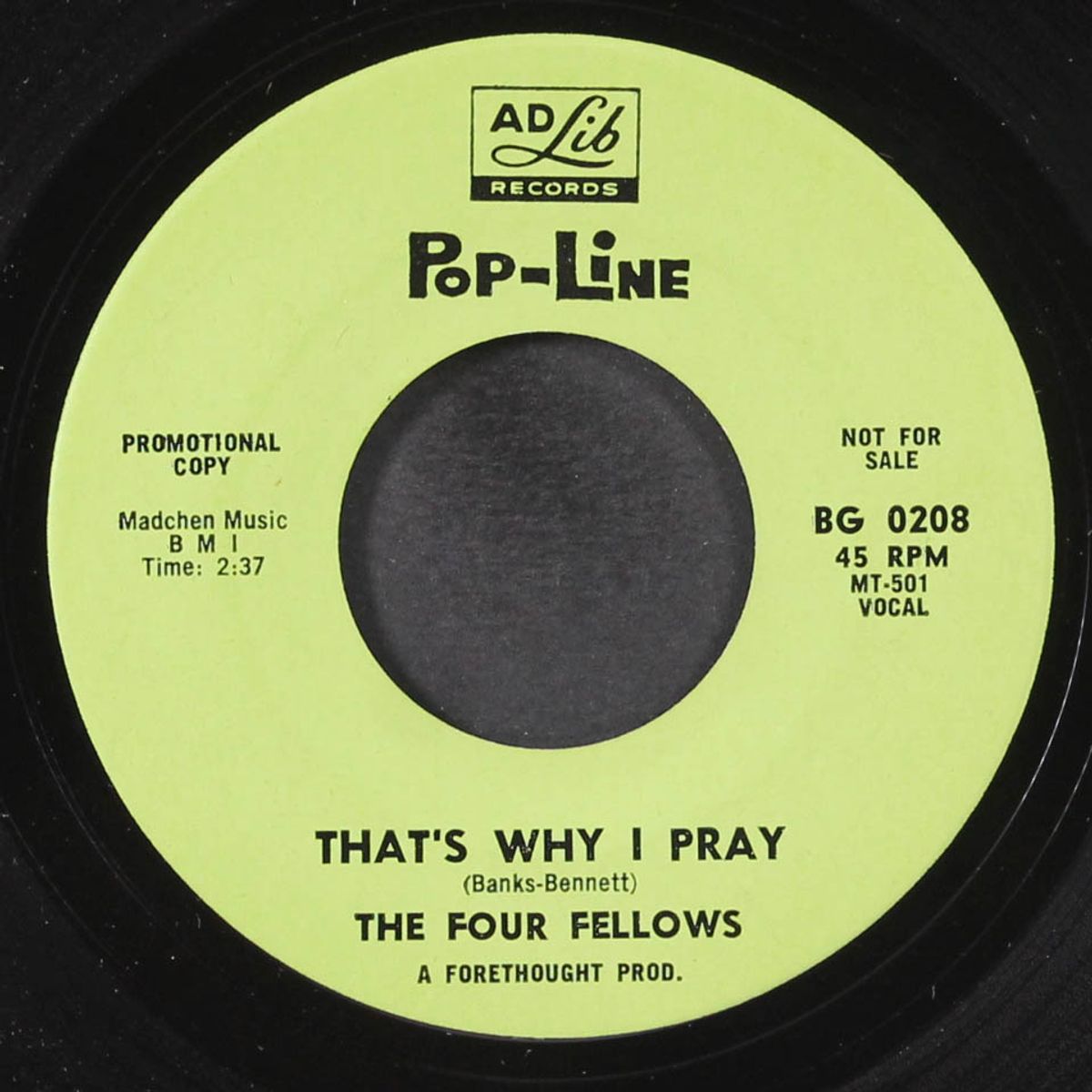 the city / that's why i pray by FOUR FELLOWS