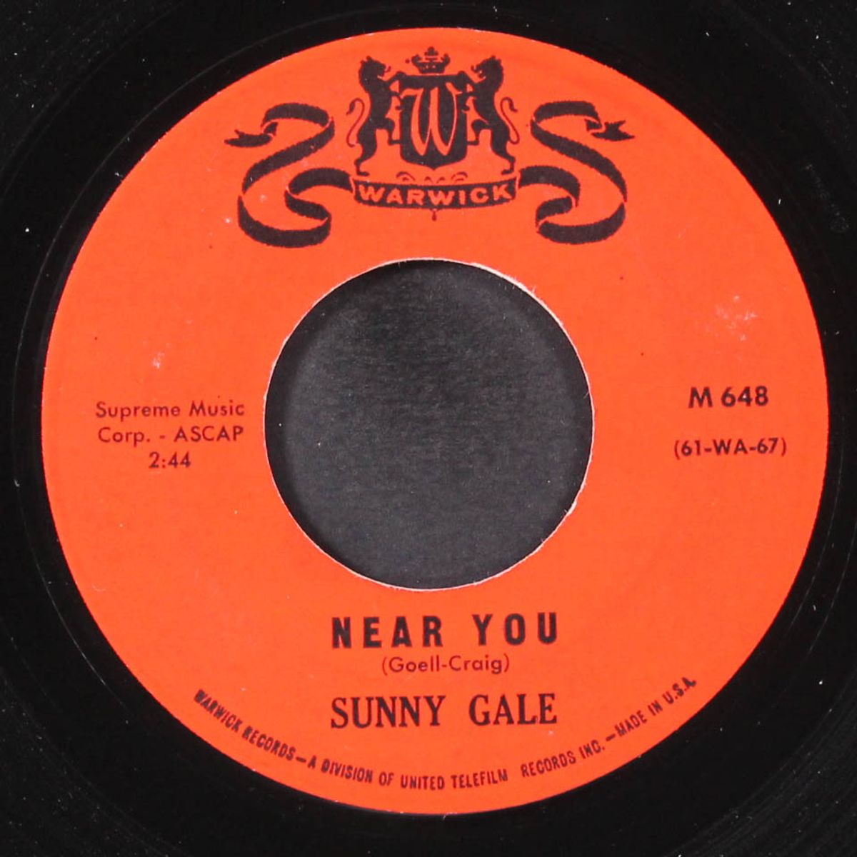 near you / please don't tell him by SUNNY GALE