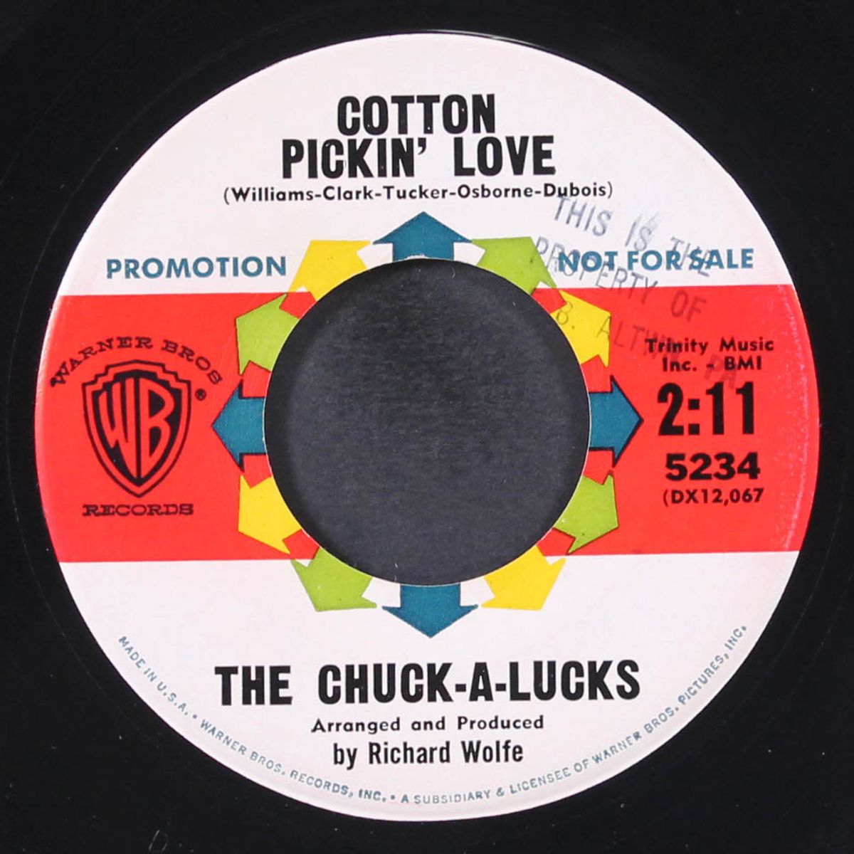 i'm hospitalized over you / cotton pickin' love by CHUCK-A-LUCKS