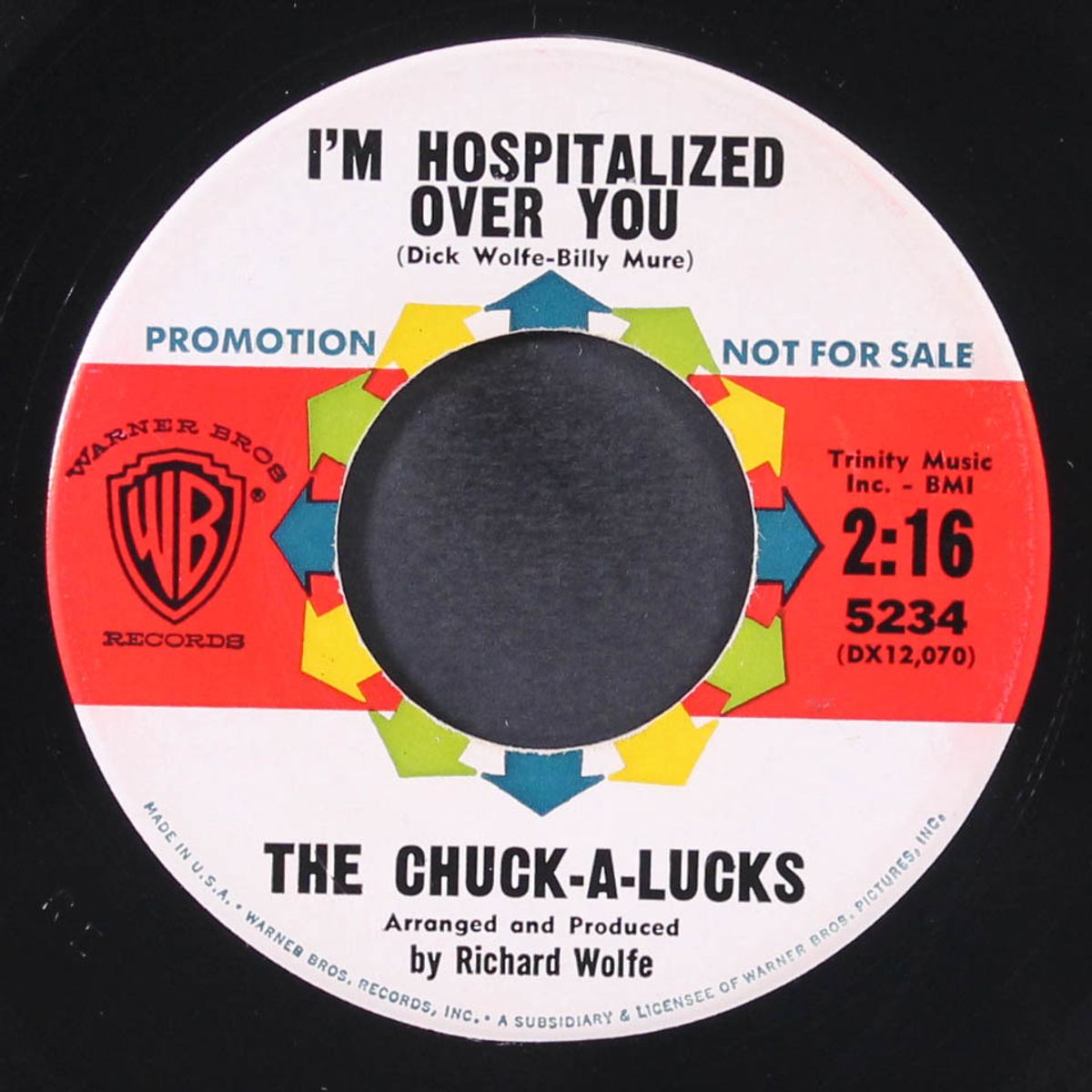 i'm hospitalized over you / cotton pickin' love by CHUCK-A-LUCKS