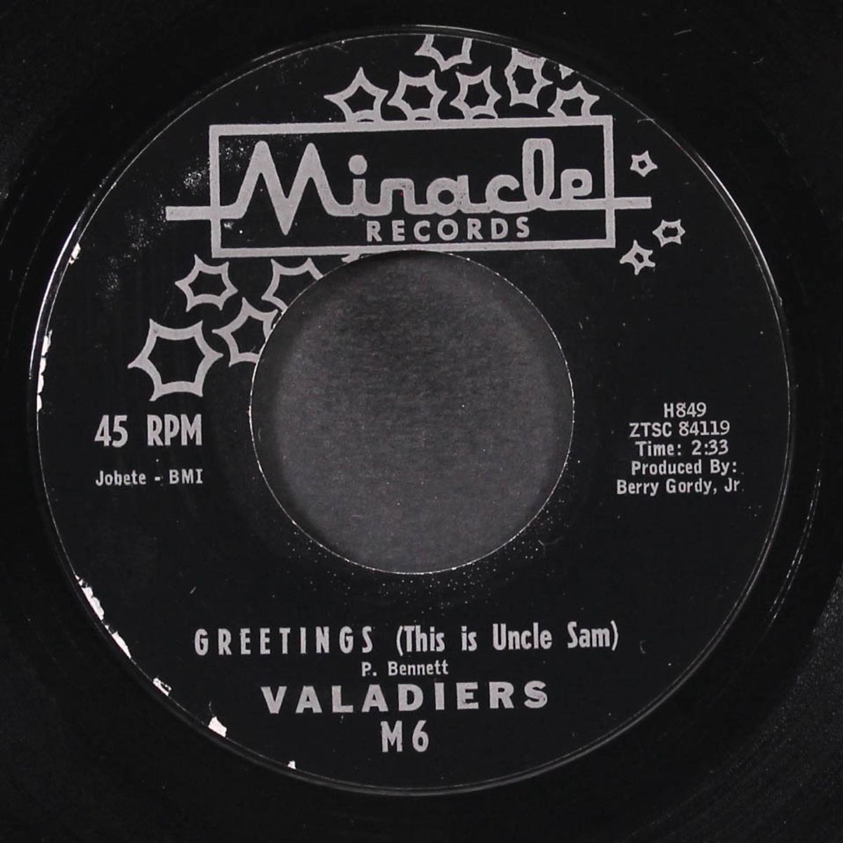 greetings (this is uncle sam) / take a chance by VALADIERS