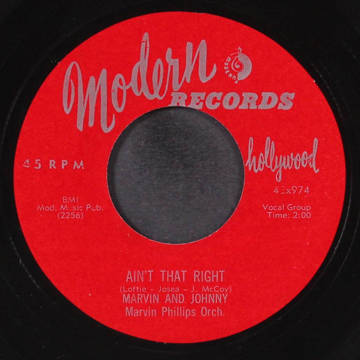 ain't that right / let me know by MARVIN & JOHNNY