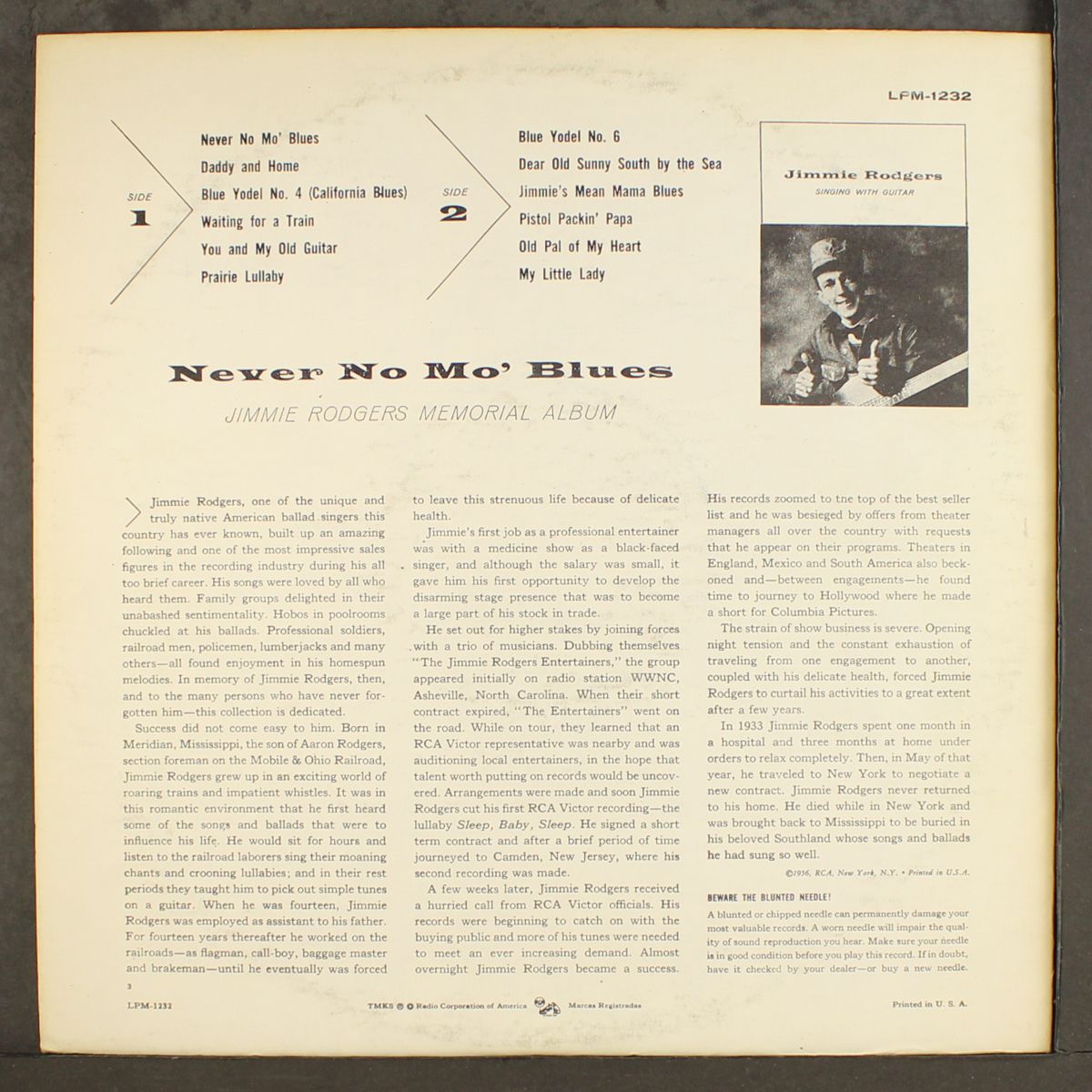 never no mo' blues by JIMMIE RODGERS