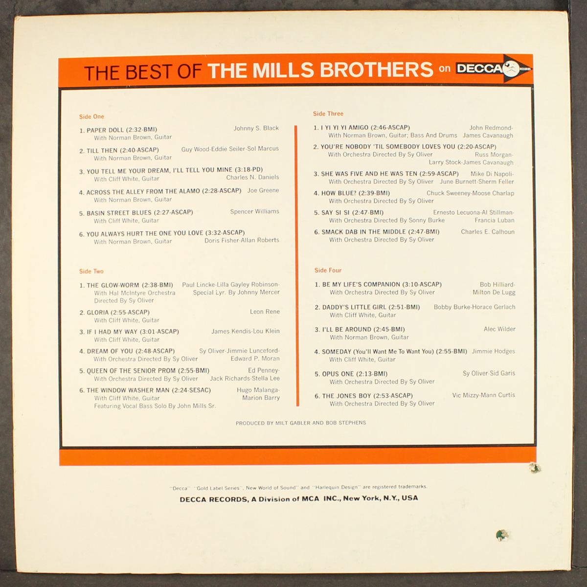 the best of by MILLS BROTHERS