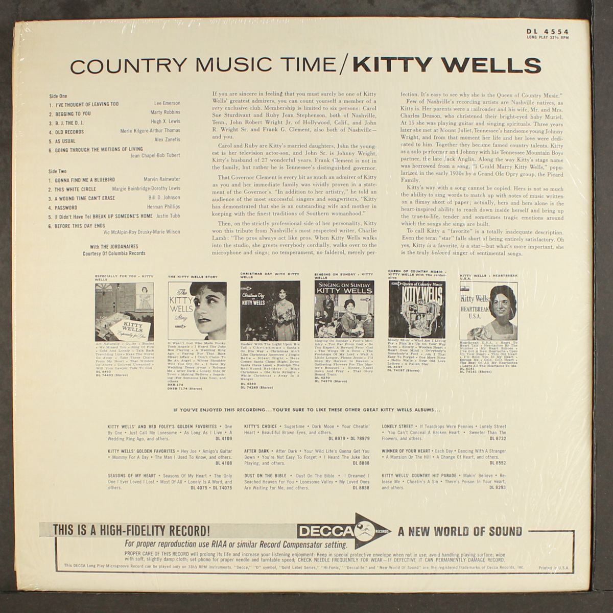 country music time by KITTY WELLS