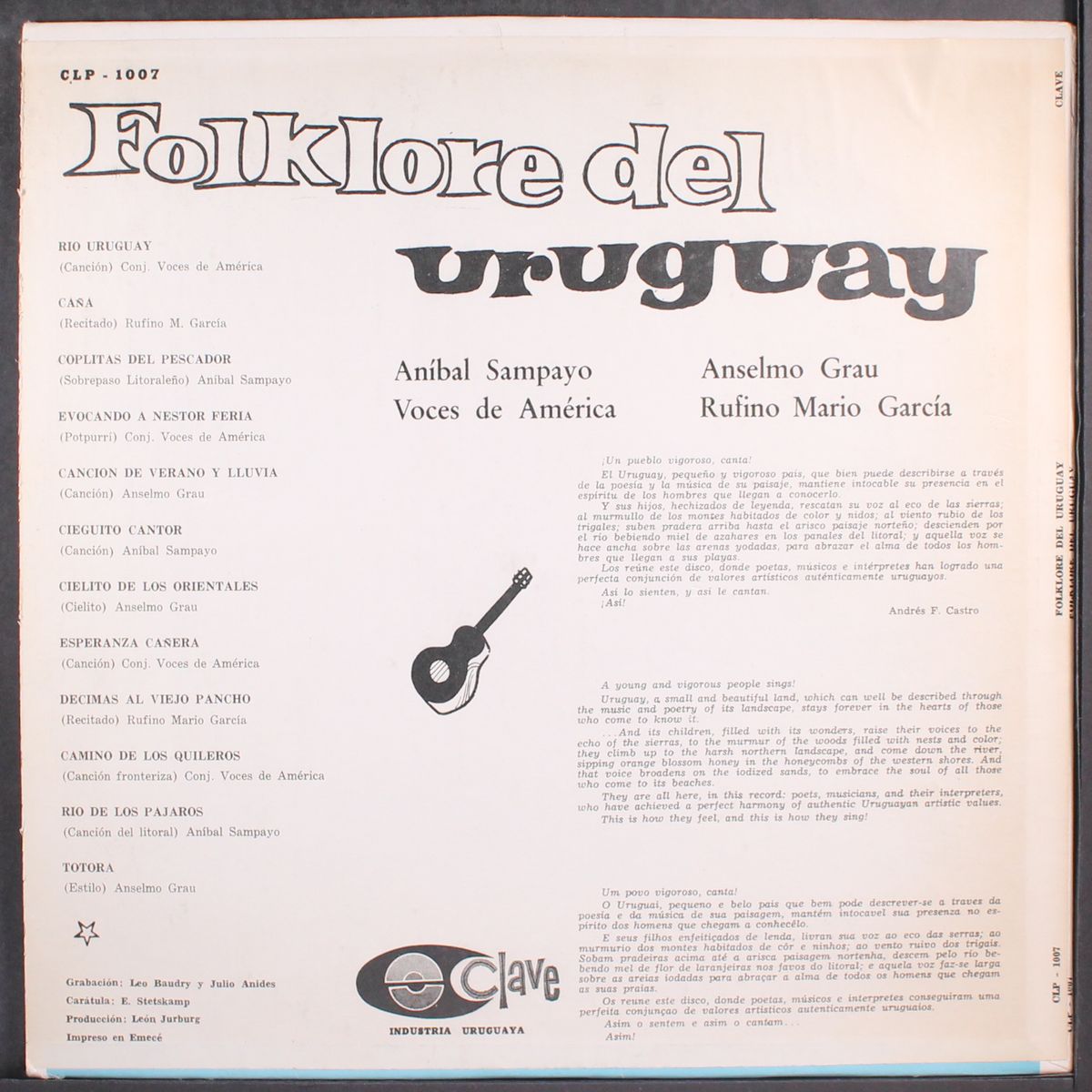 folklore del uruguay by VARIOUS
