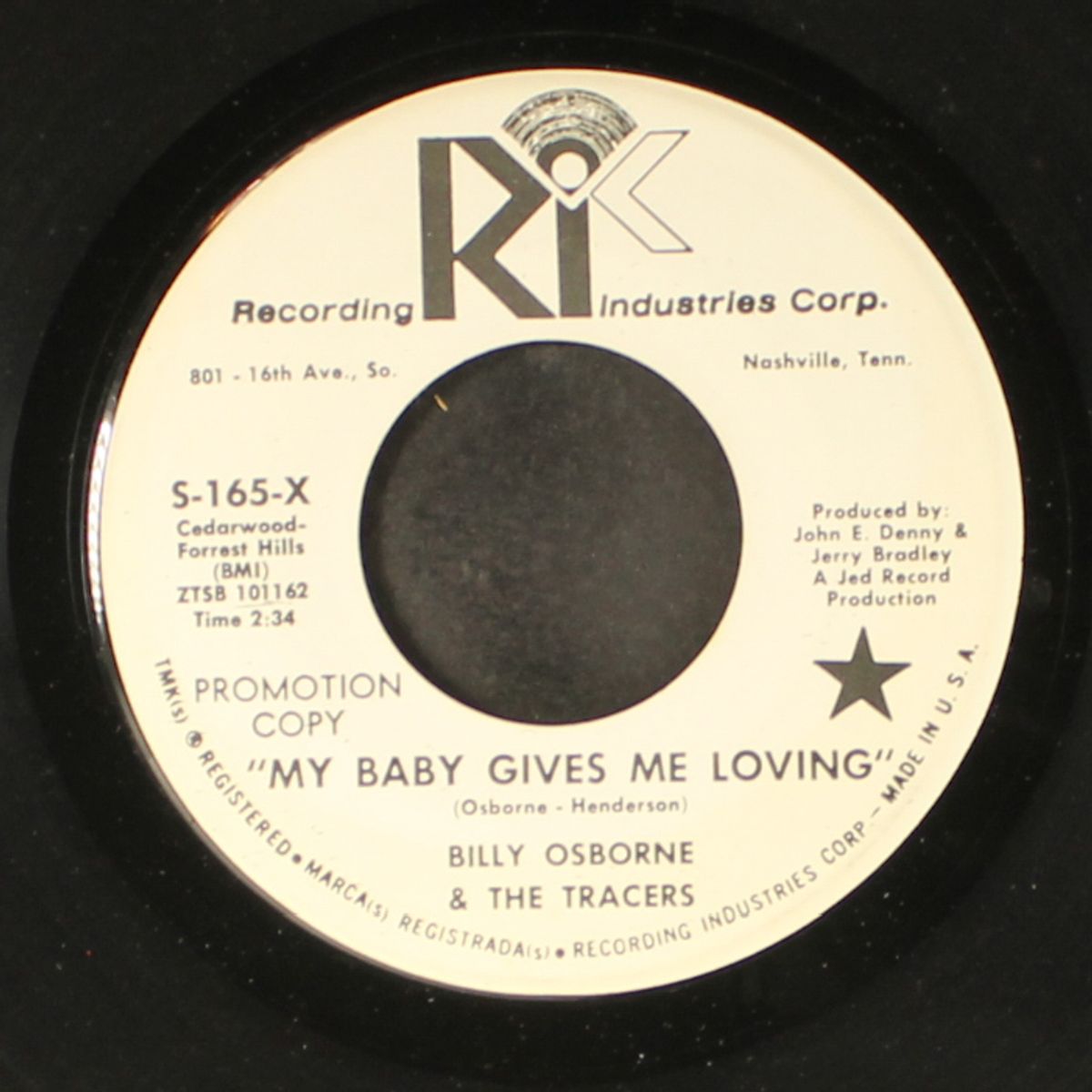 my baby gives me loving by BILLY OSBORNE & TRACERS