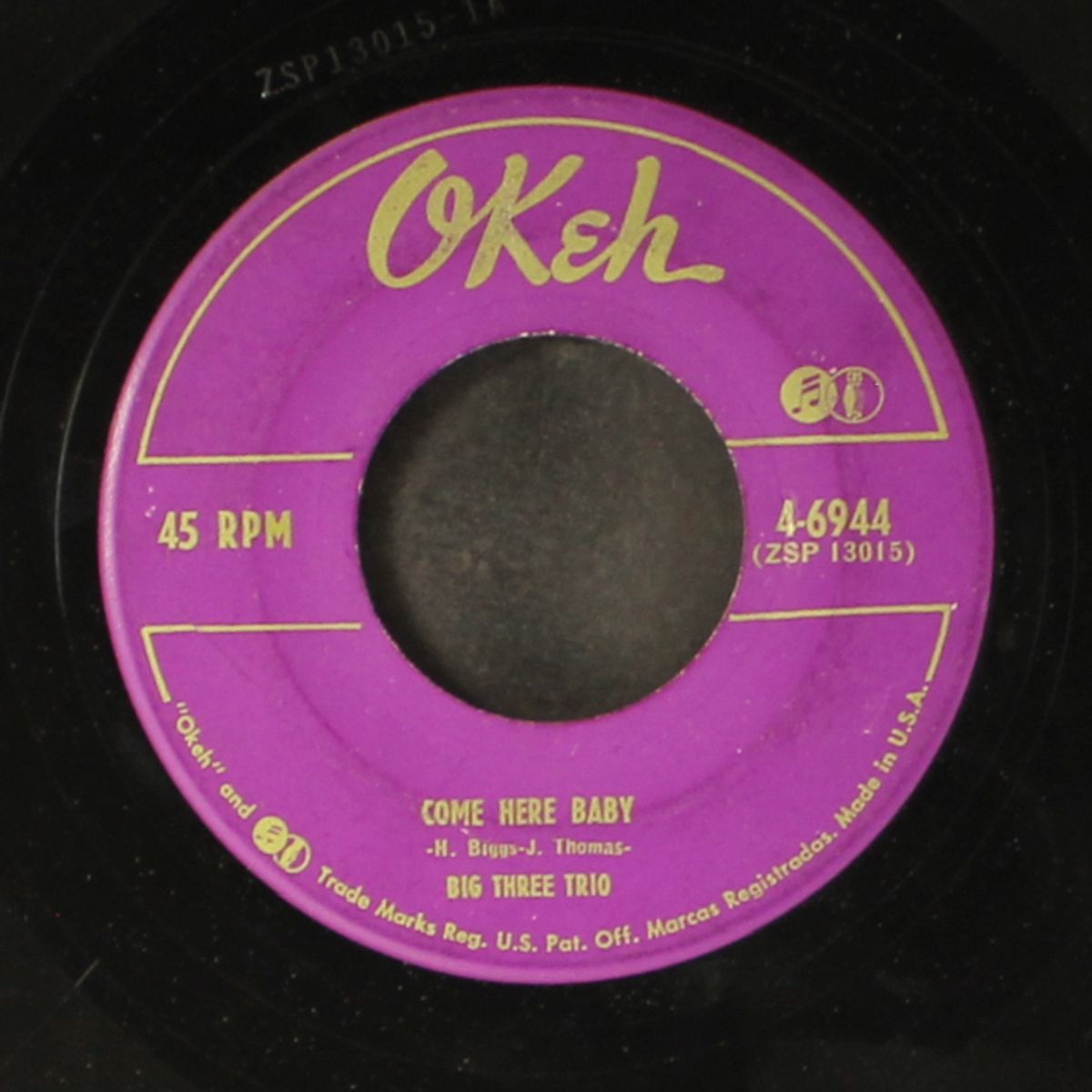 come here baby / be a sweetheart by BIG THREE TRIO