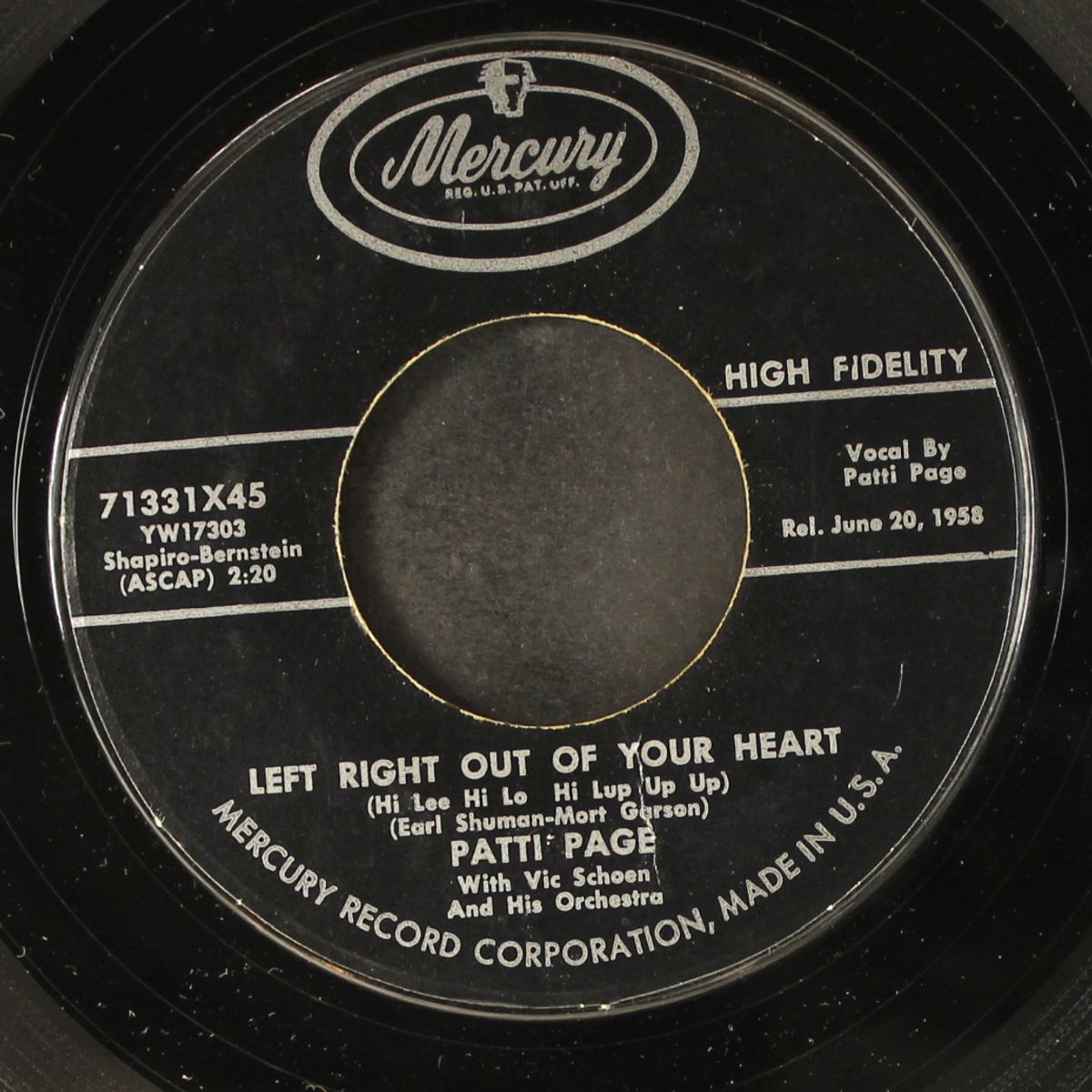 longing to hold you again / left right out of your heart by PATTI PAGE