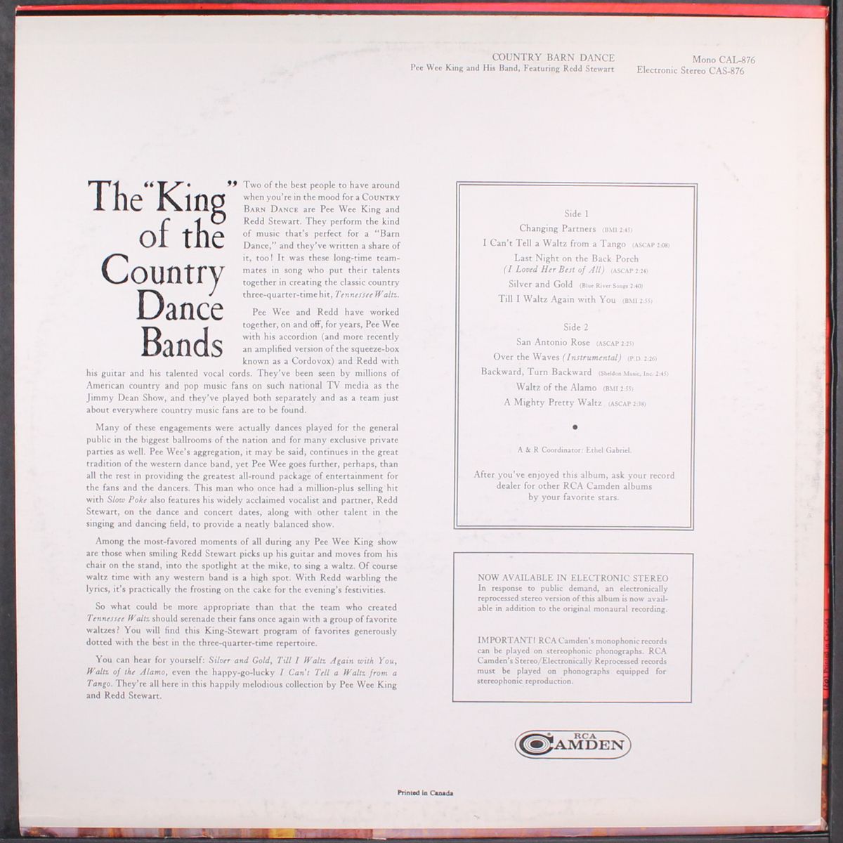 country barn dance by PEE WEE KING