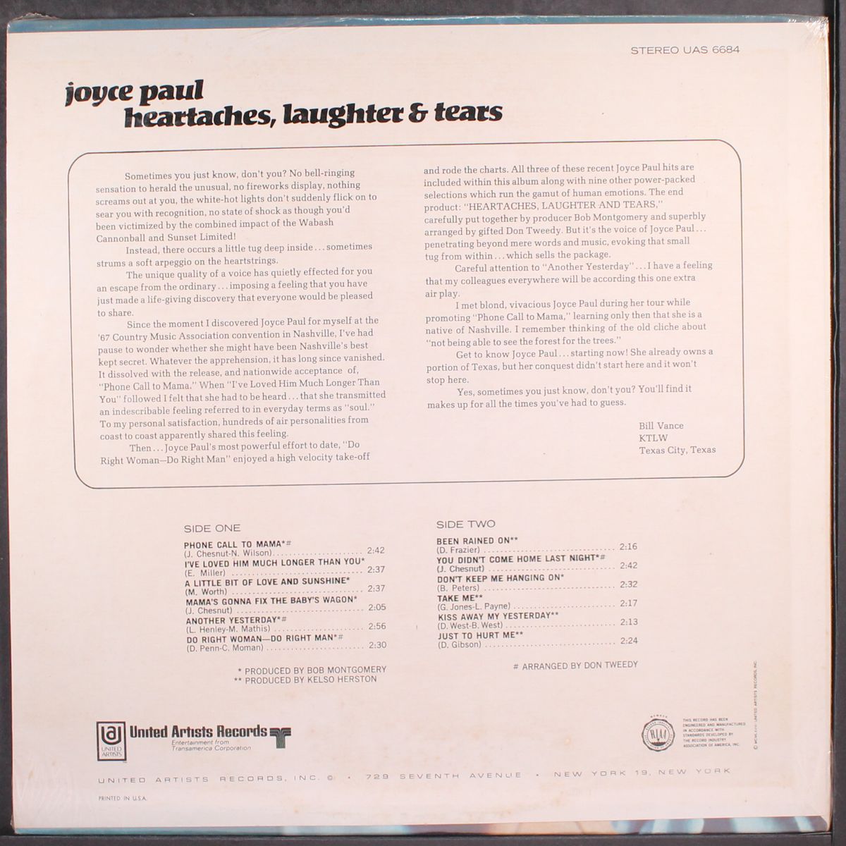 heartaches, laughter & tears by JOYCE PAUL