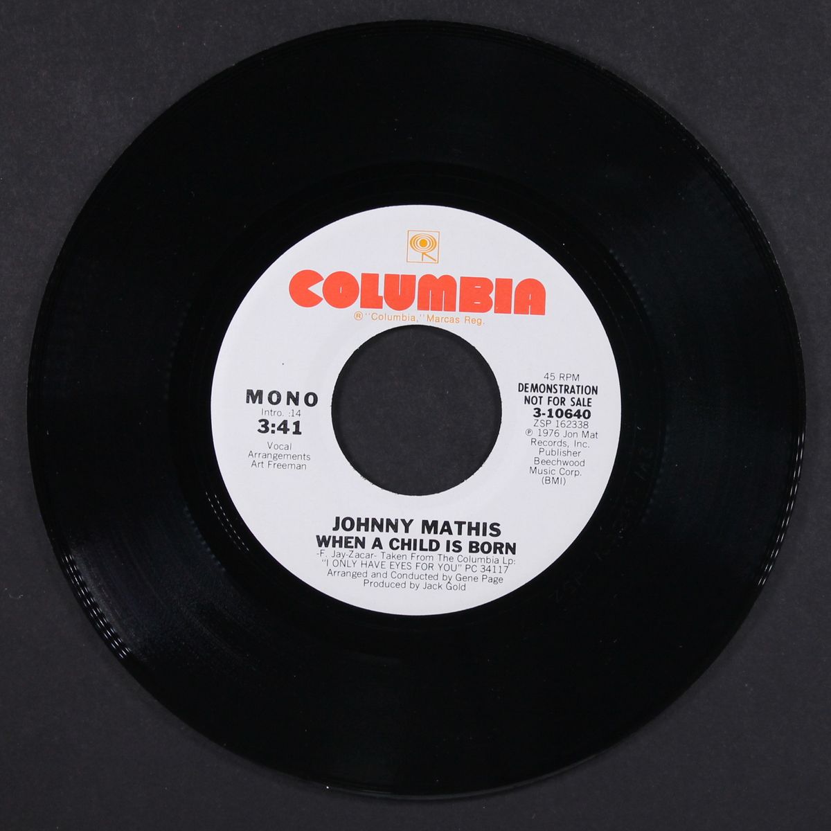 when a child is born / mono by JOHNNY MATHIS