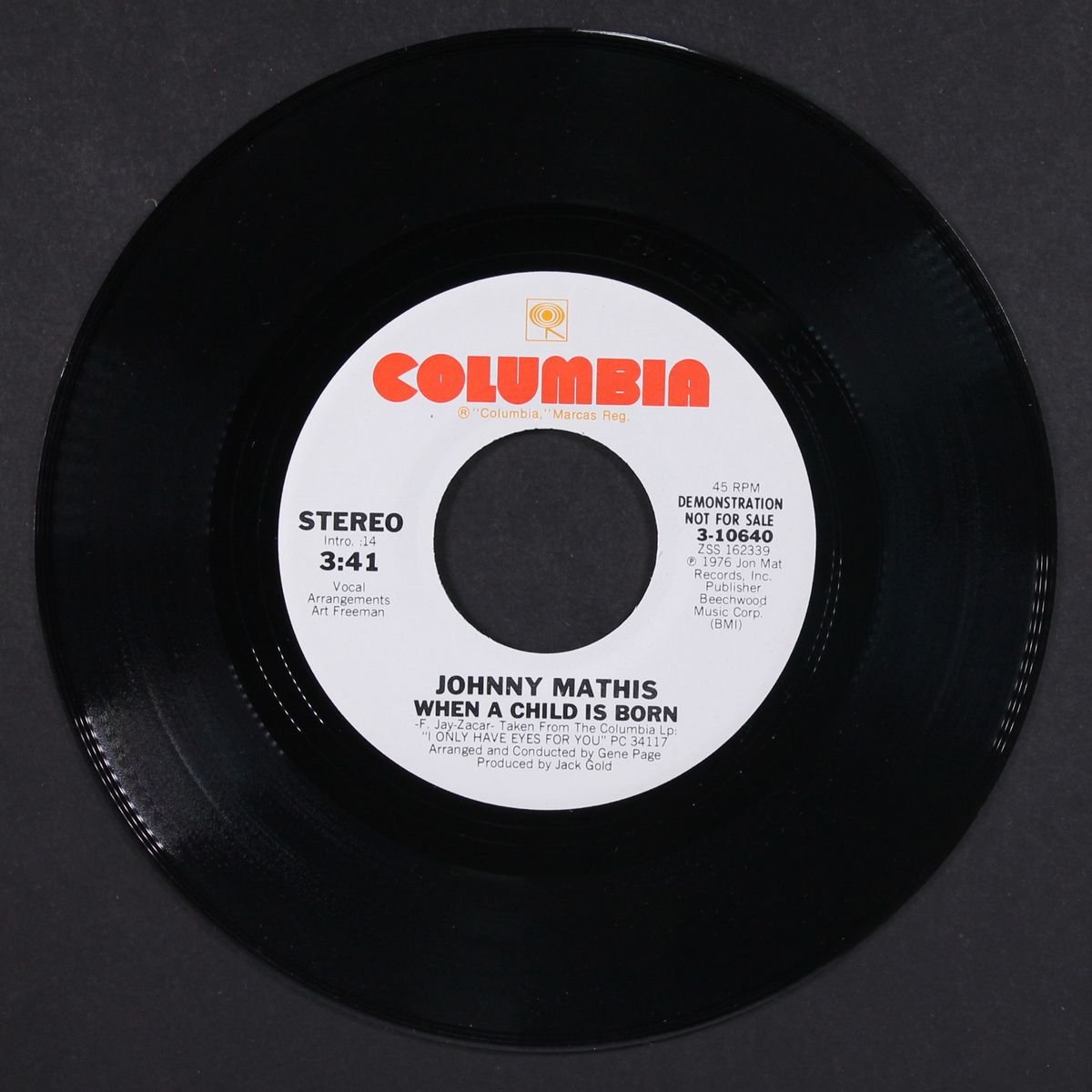when a child is born / mono by JOHNNY MATHIS