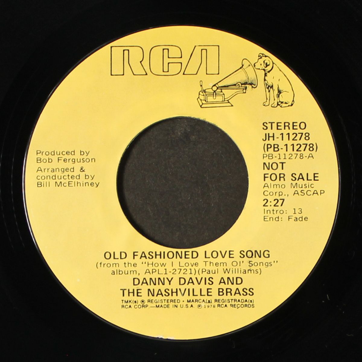 old fashioned love song / mono by DANNY DAVIS & NASHVILLE BRASS