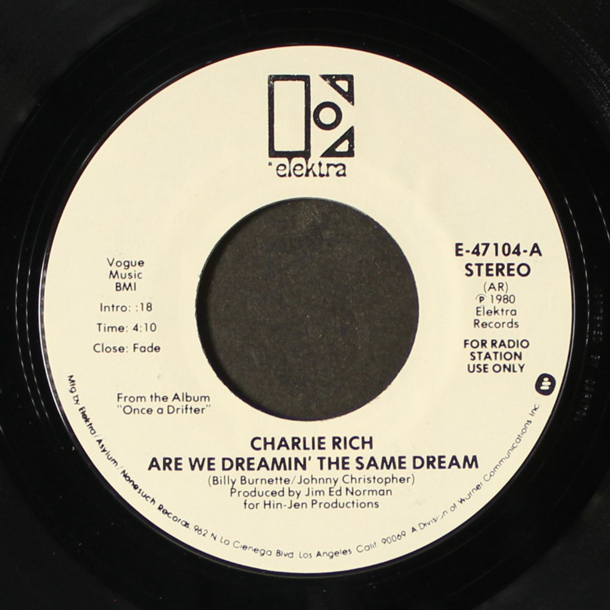 are we dreamin' the same dream / angelina by CHARLIE RICH